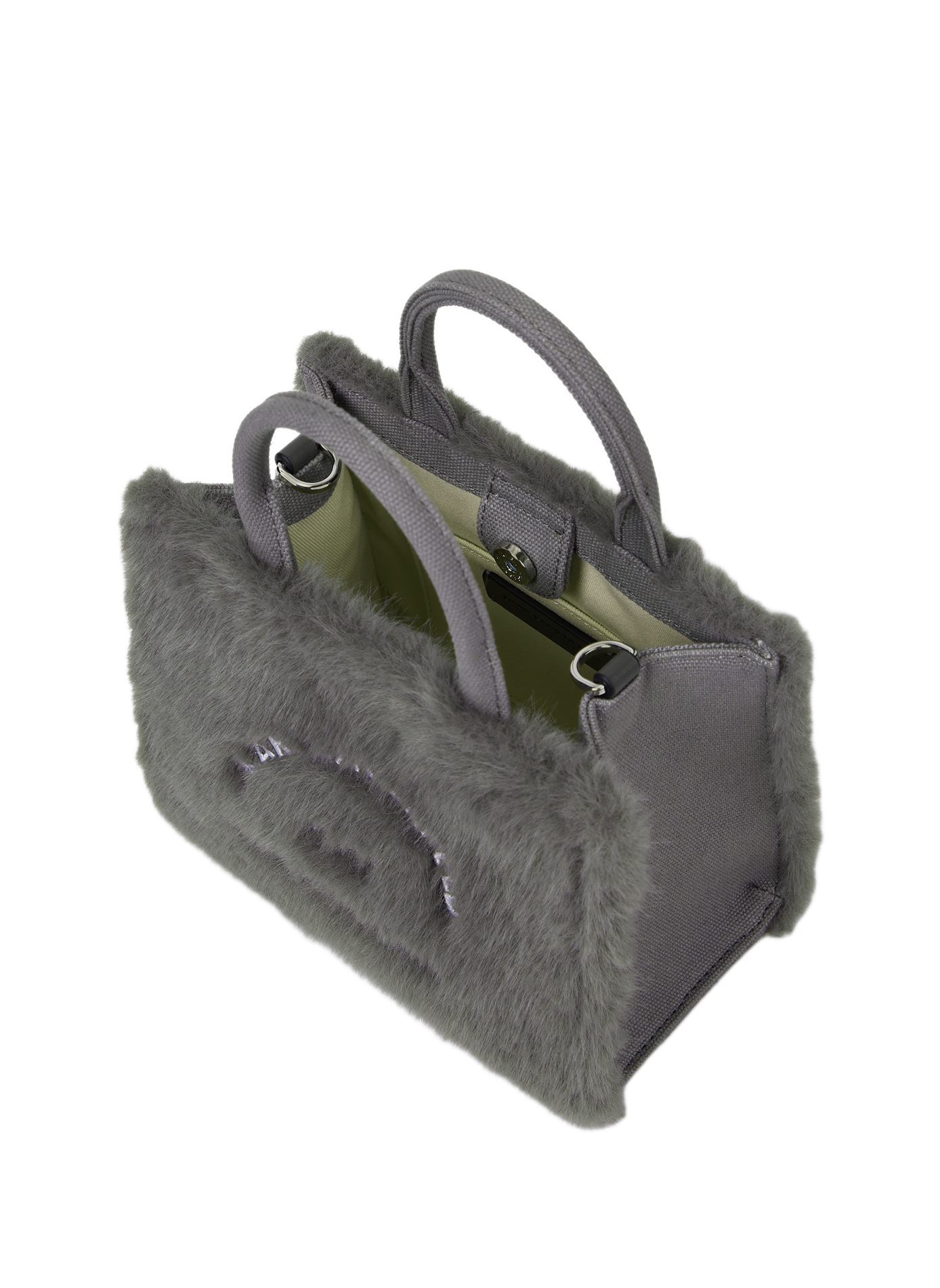 Kunstpelz Handtasche KARL LAGERFELD Grau