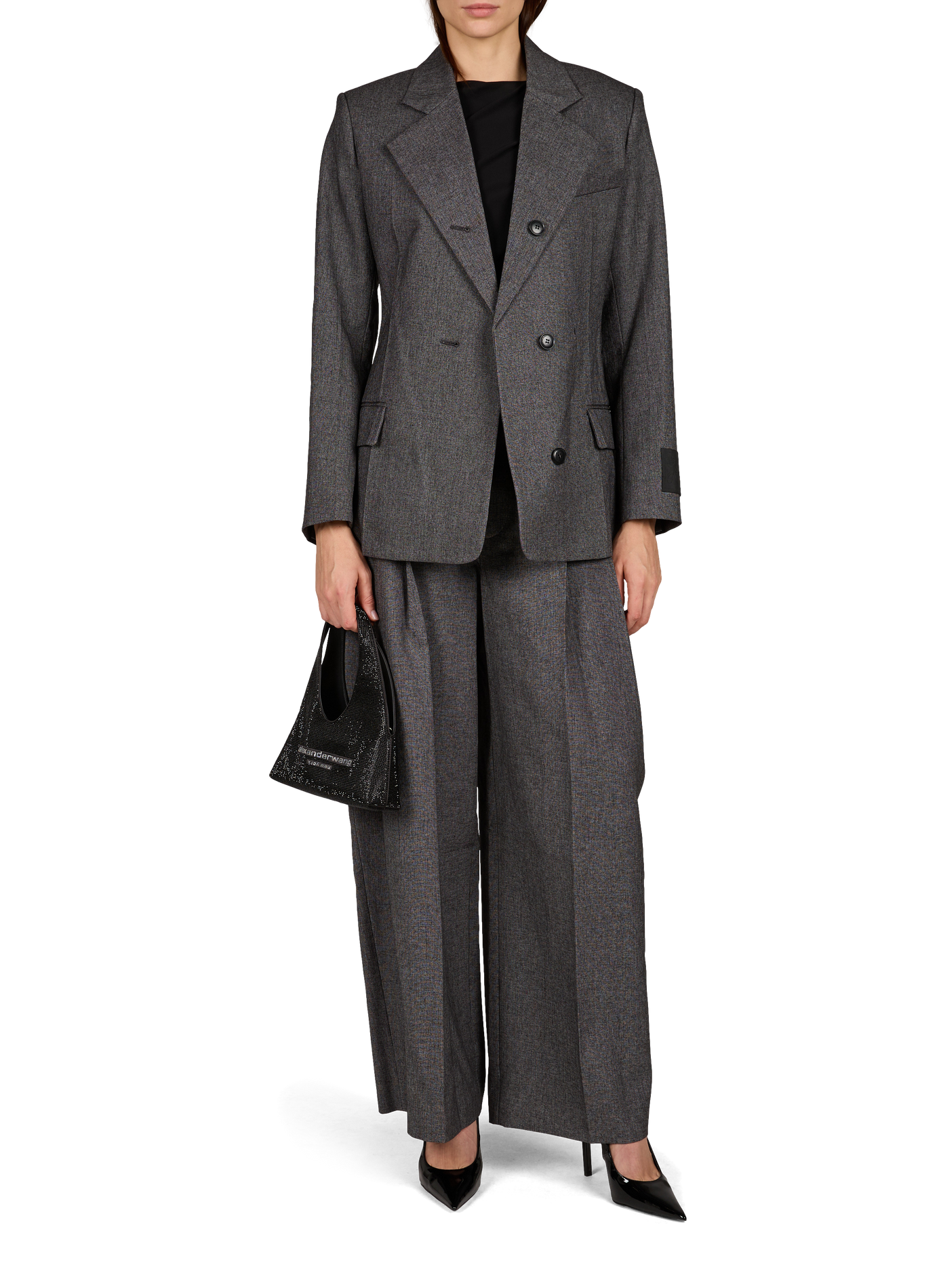 Effen wijde pantalon in tailoringstijl ALEXANDER WANG Grijs