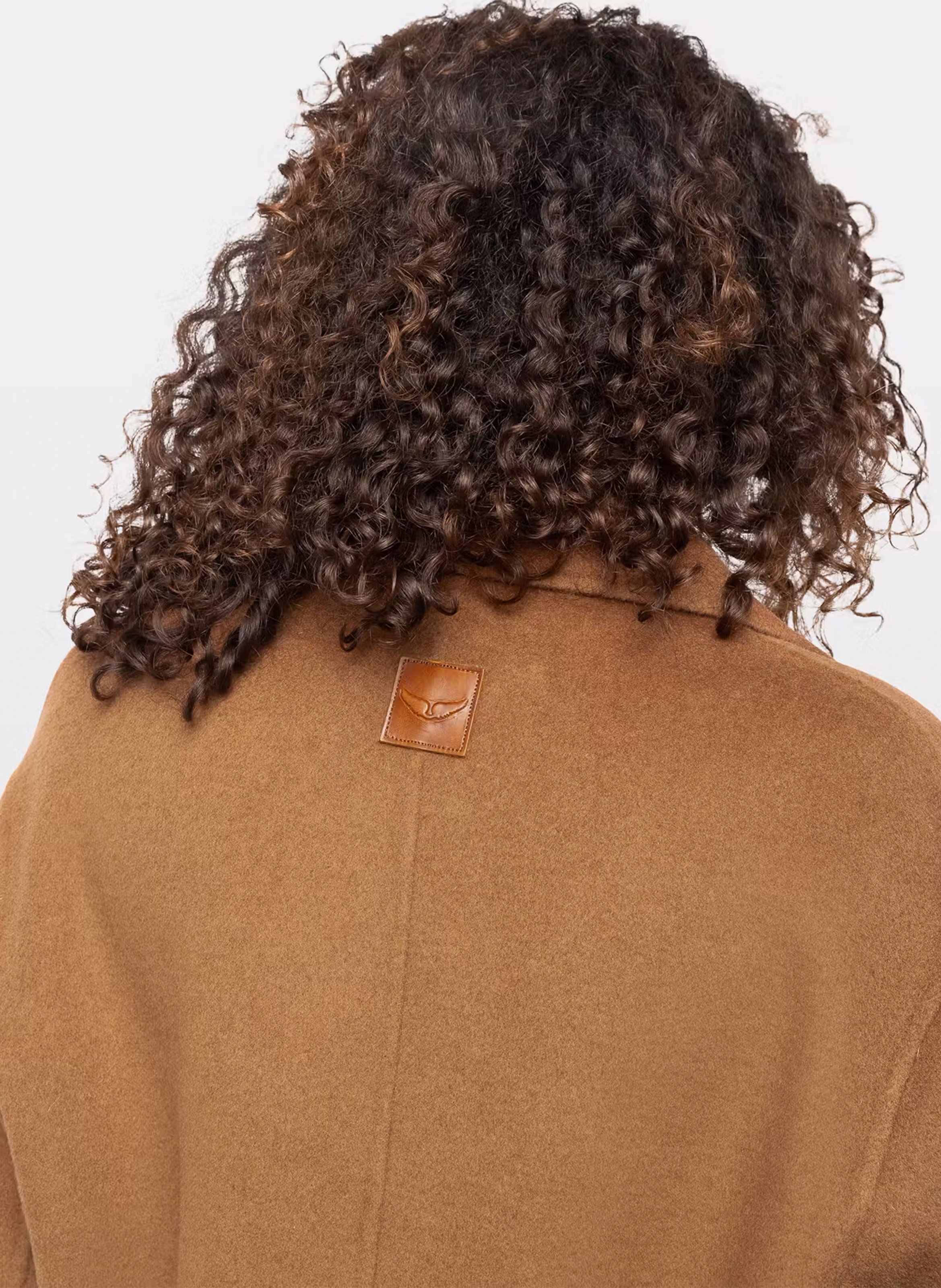 Lange jas met ceintuur van gemengde gerecyclede wol Meli ZADIG&VOLTAIRE Beige