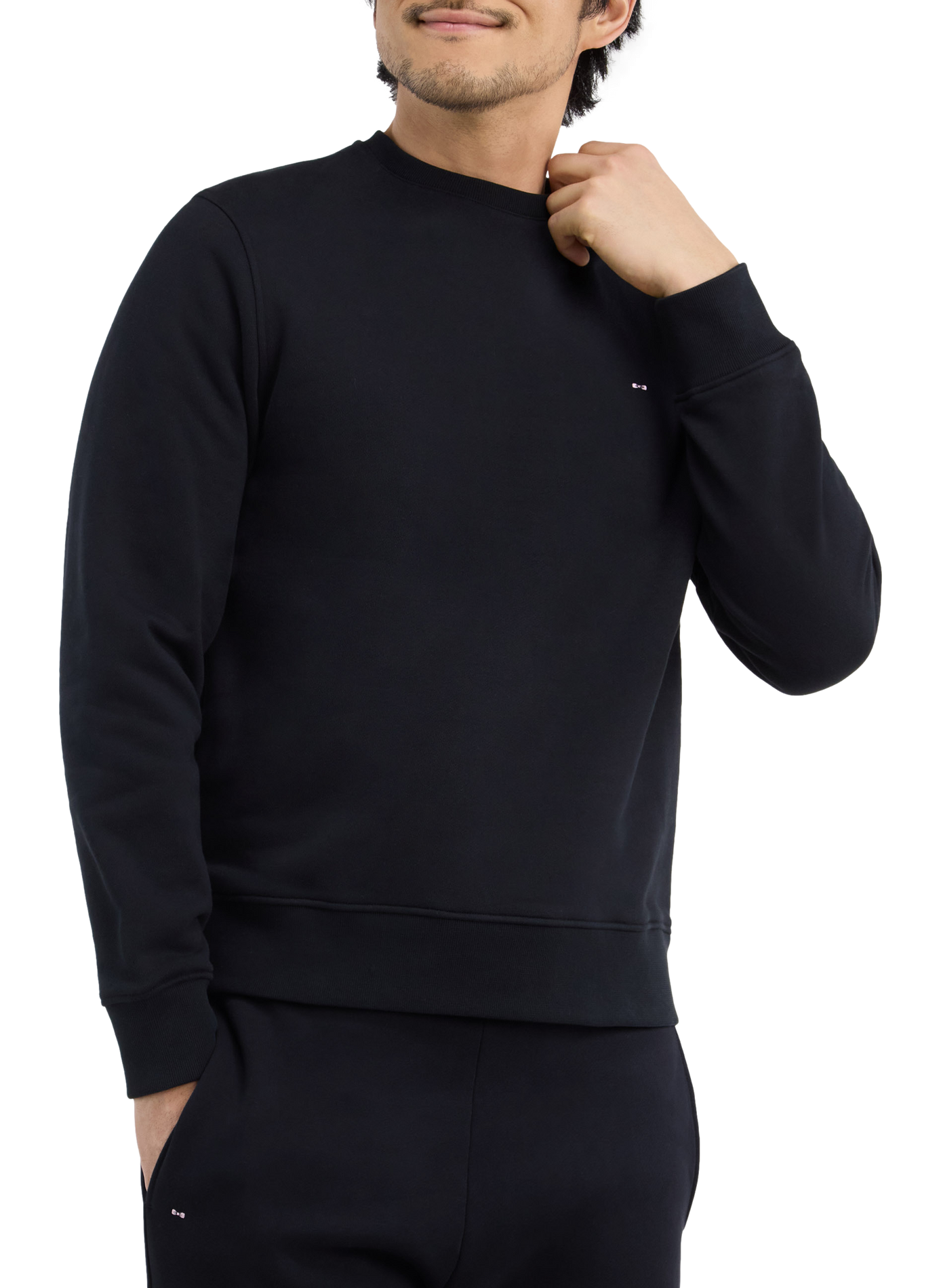 Sweat col rond en coton | Zwart EDEN PARK Heren