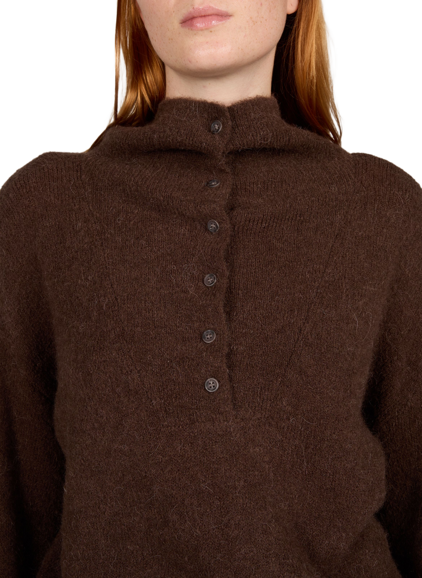 Oversize-Stehkragenpullover Bondie Hope MSCH Braun