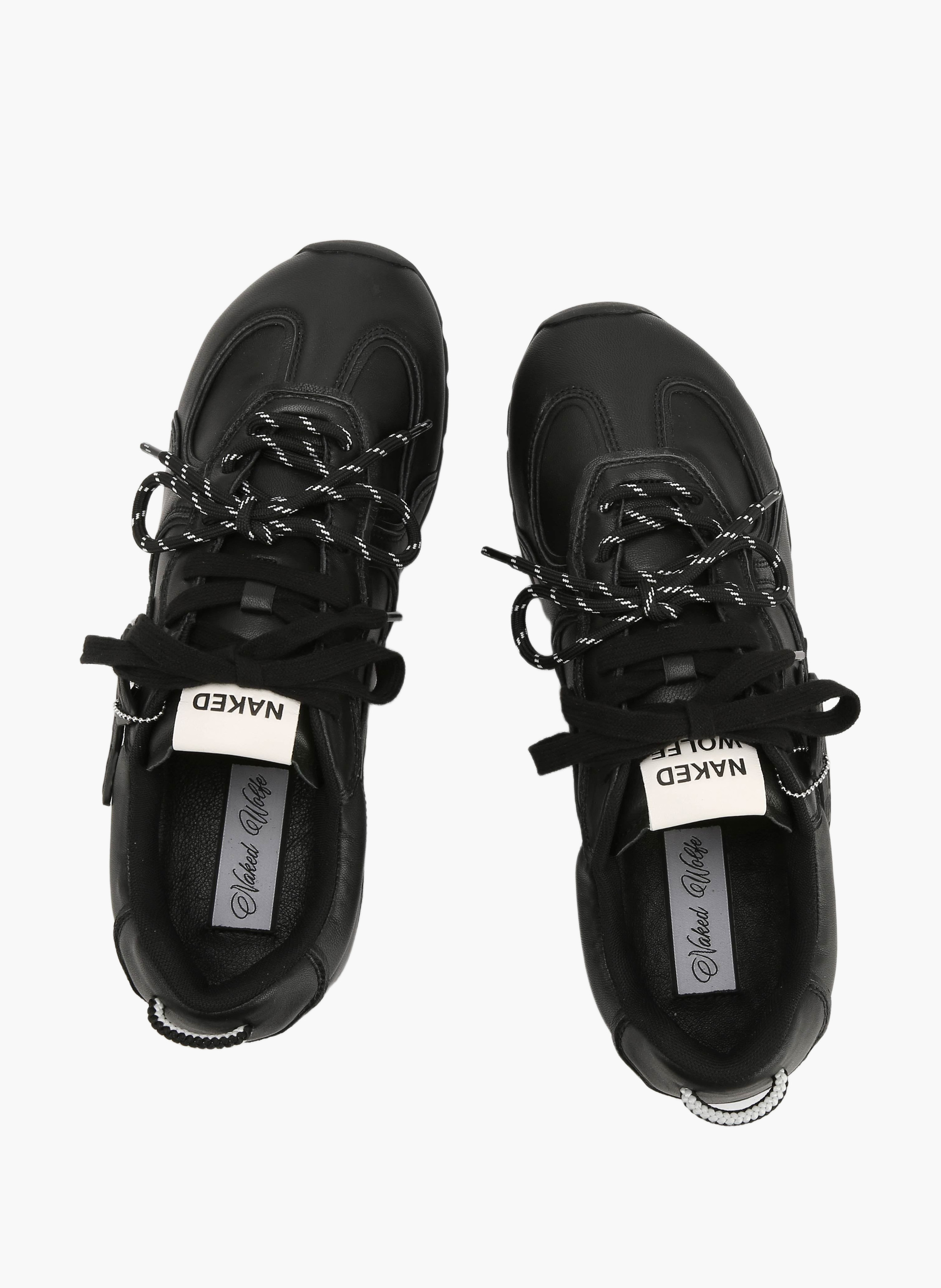 Baskets ace en cuir NAKED WOLFE Noir