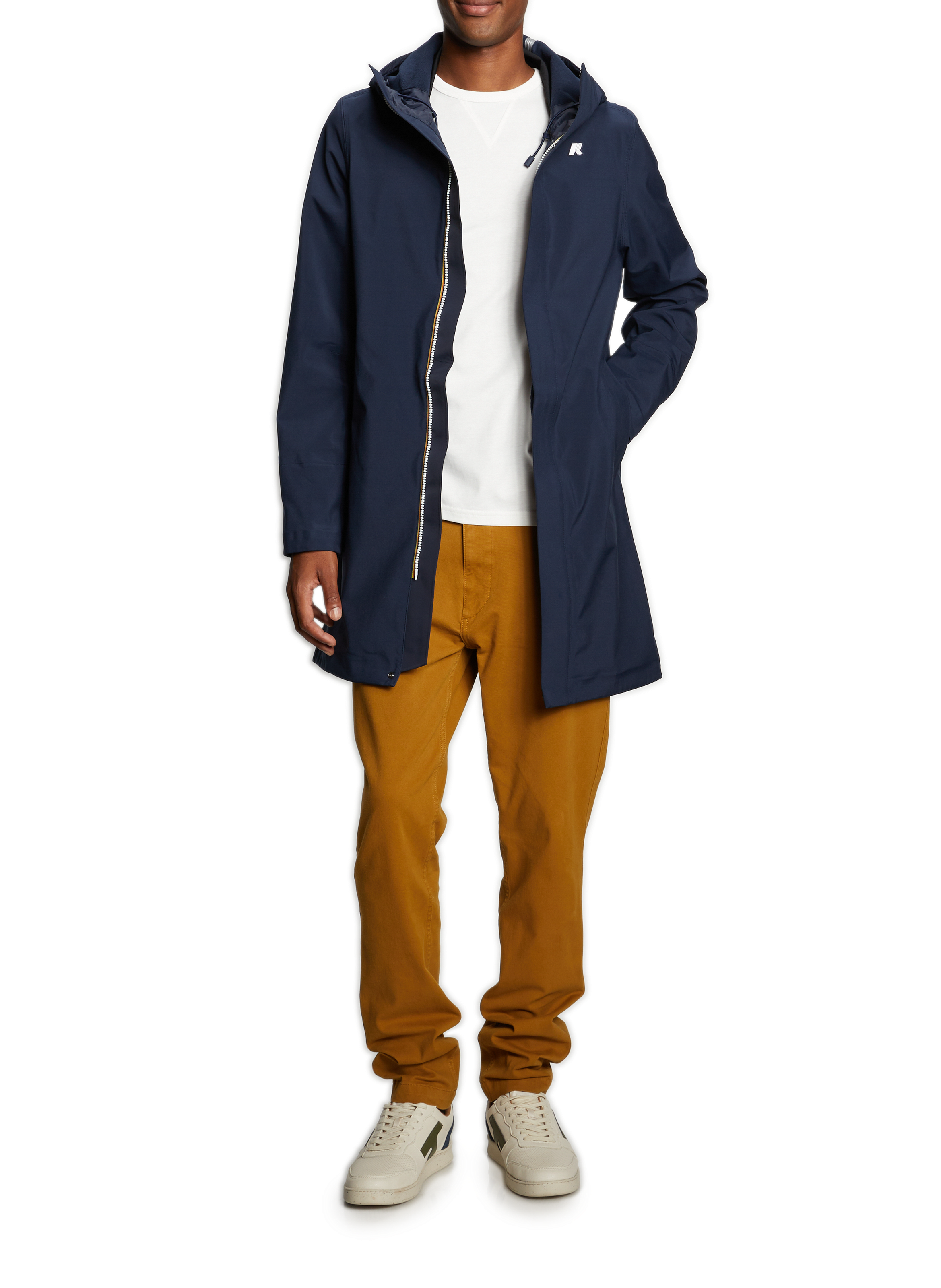 Halflange parka met capuchon K-WAY Blauw