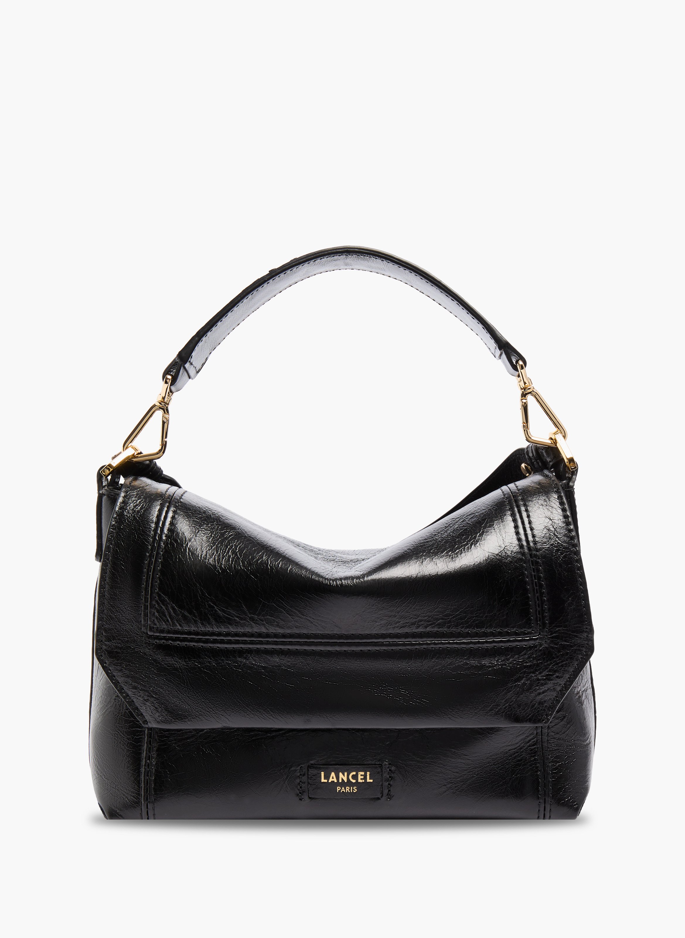 Sac à rabat ninon soft m de lancel - noir LANCEL Noir
