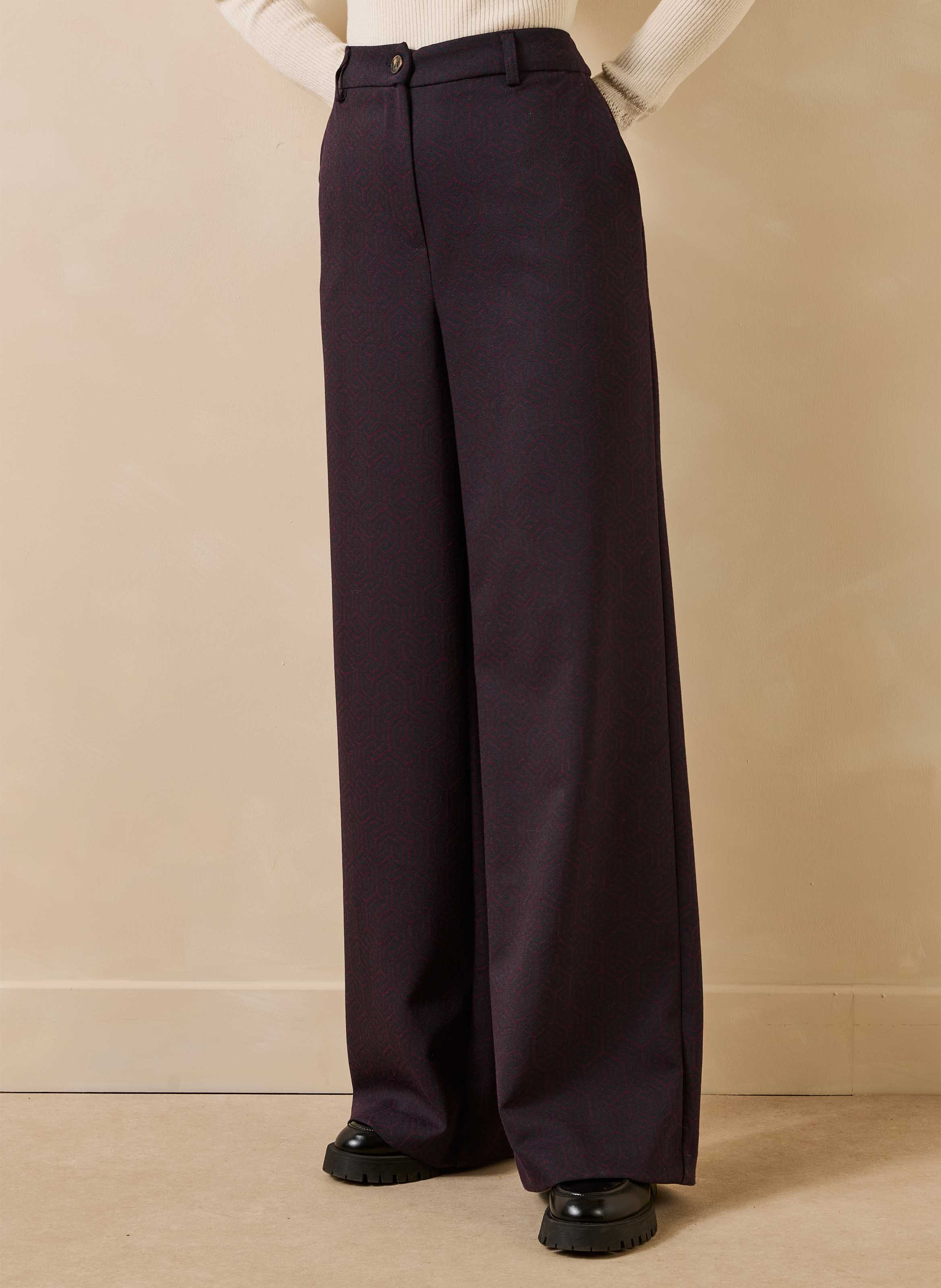 Wijde hoge taille broek LA FEE MARABOUTEE Veelkleurig