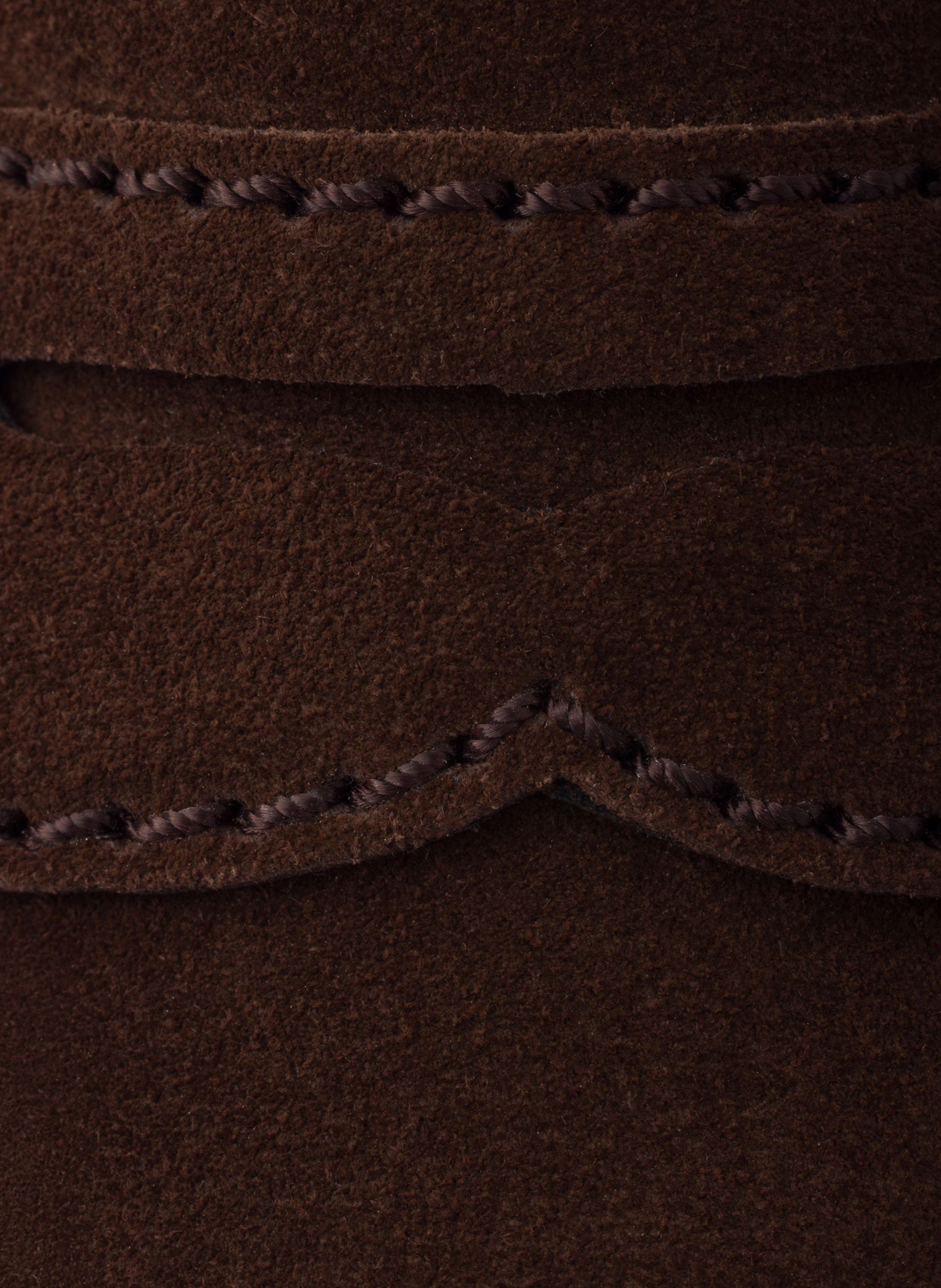 Mocassins en veau velours PRADA Marron