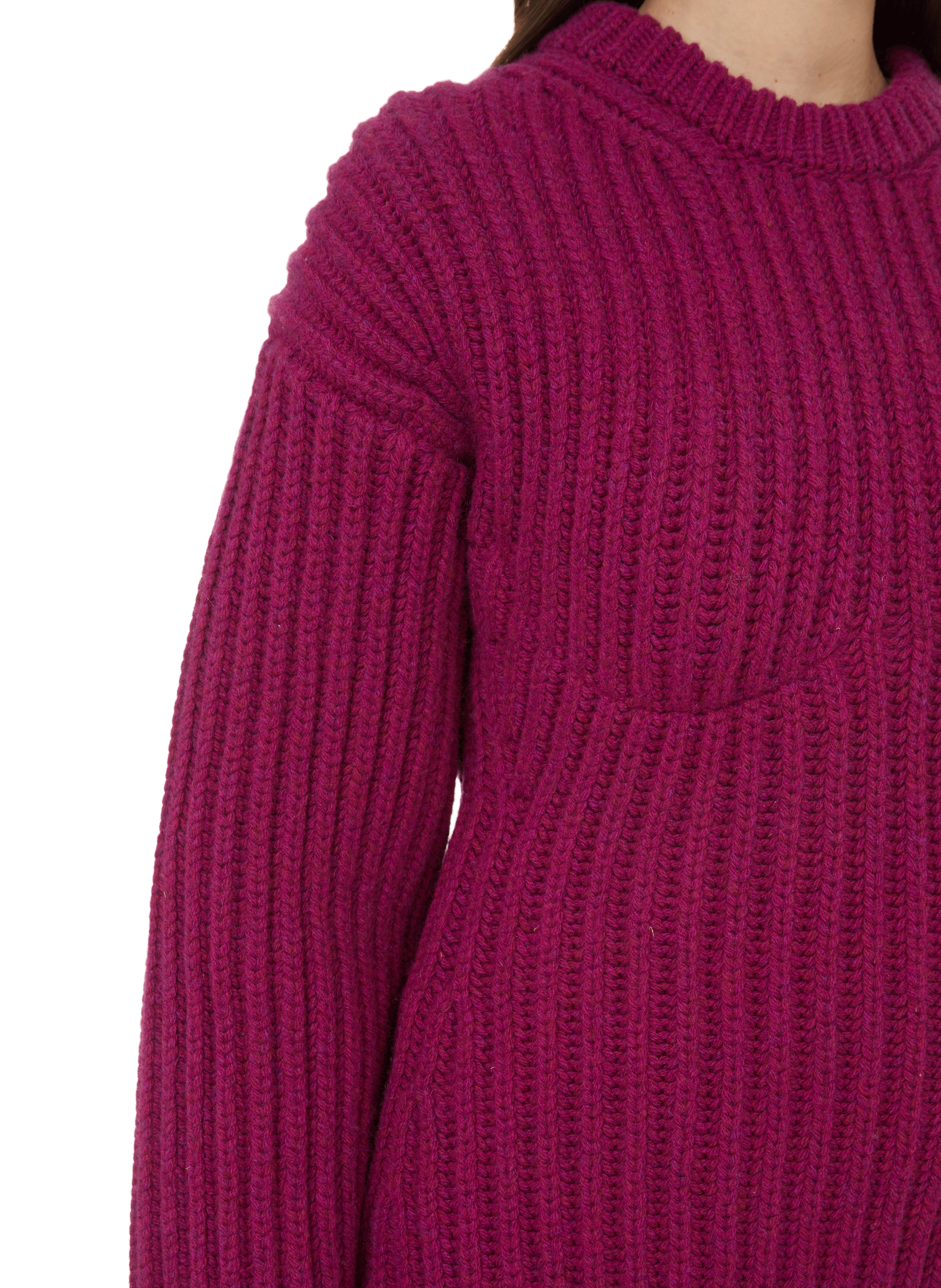 Shetland wool round-neck jumper PRADA Purple