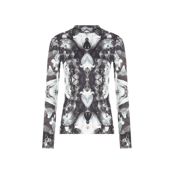 Top imprimé à manches longues