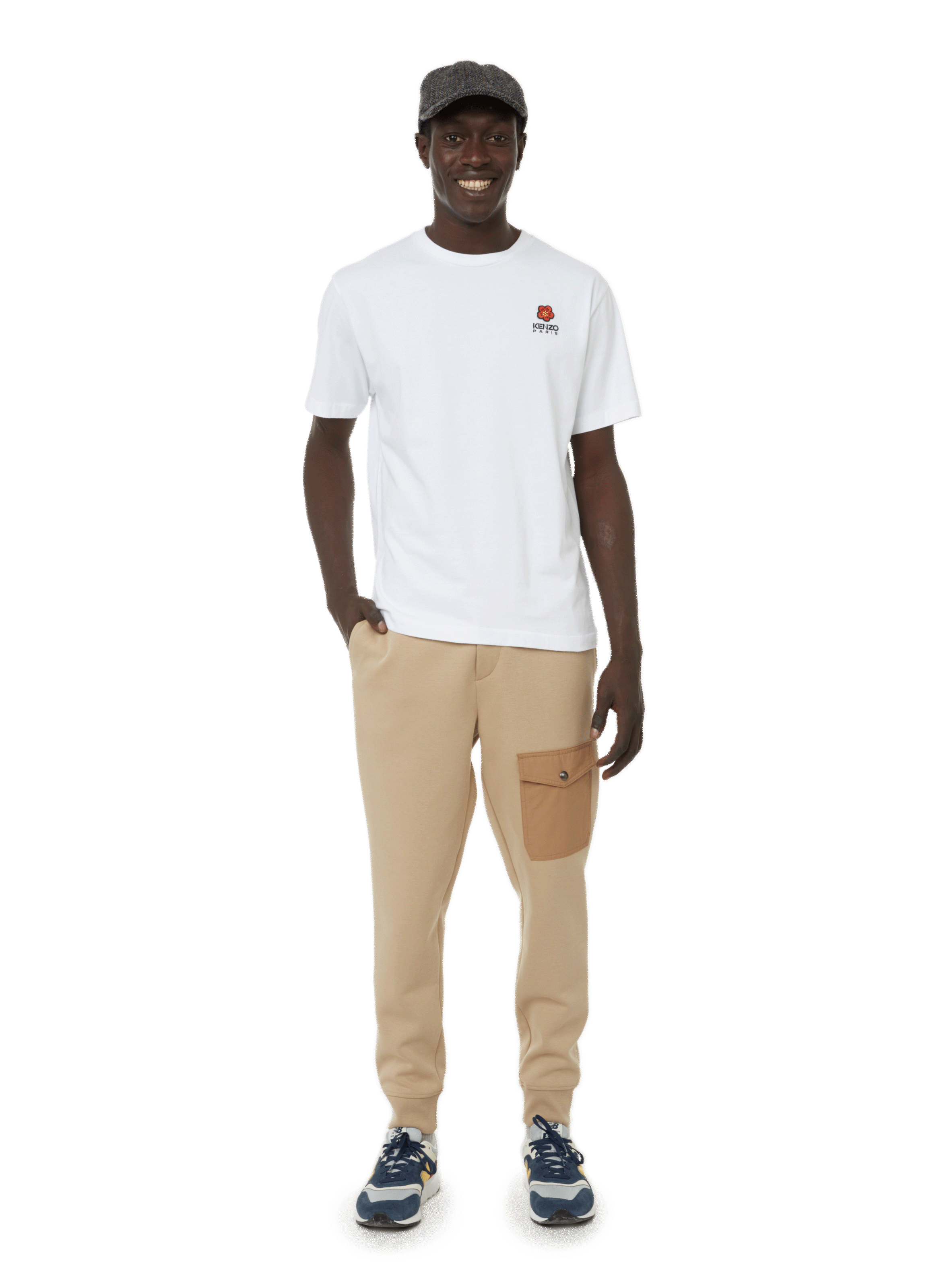 Herringbone print wool baseball cap SAISON 1865 Multicolour