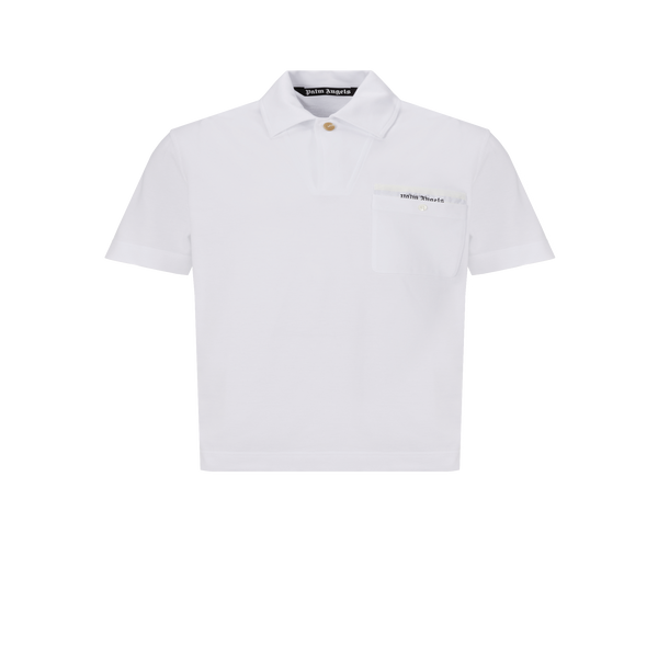 Palm Angels Cotton Polo Shirt In White