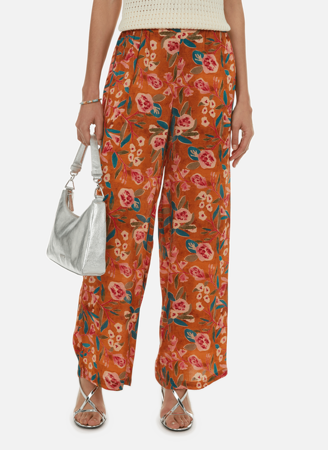 Flowing trousers with flower print LOUISE MISHA