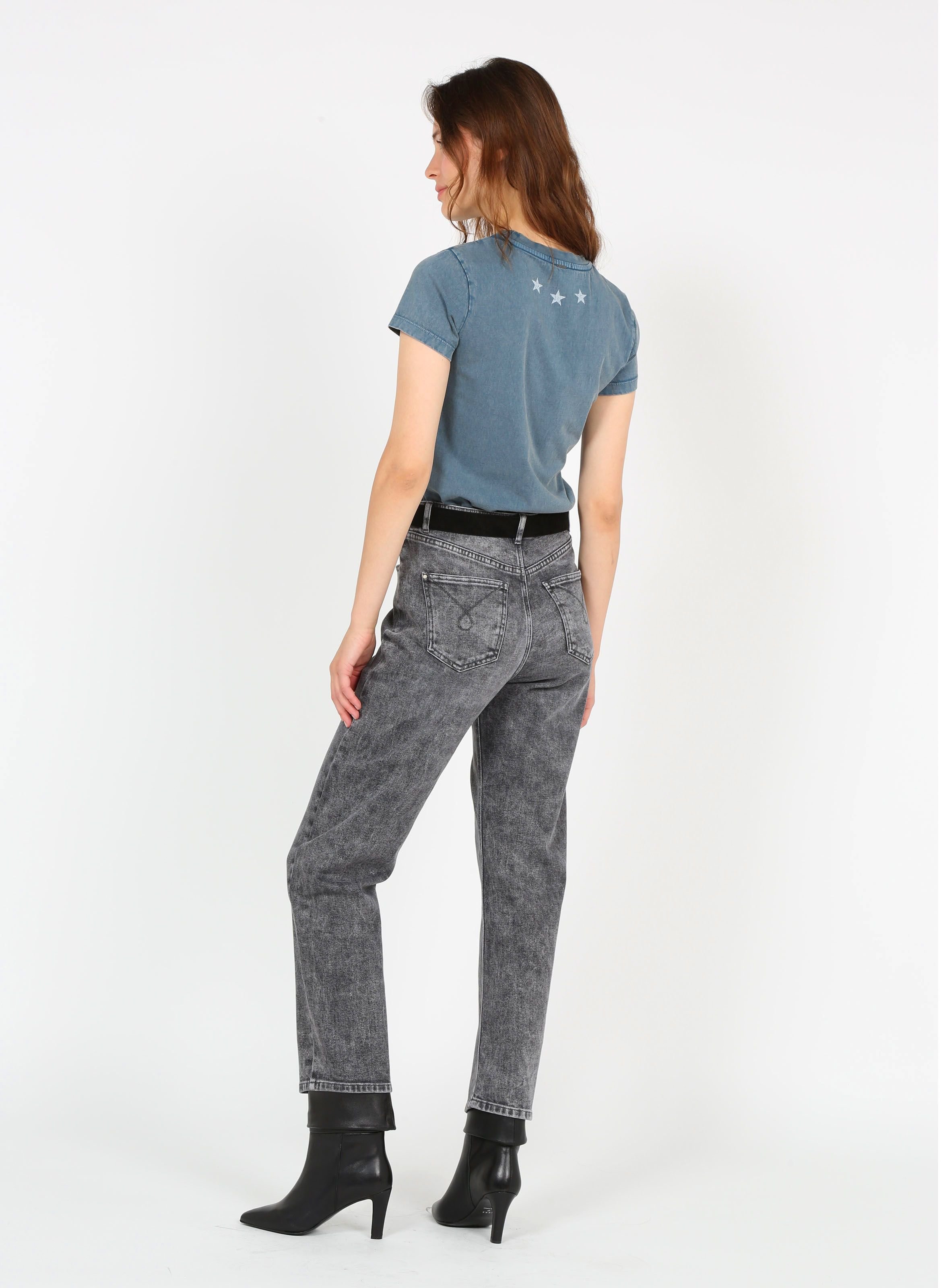 Jean slouchy en coton délavé alice IKKS Gris
