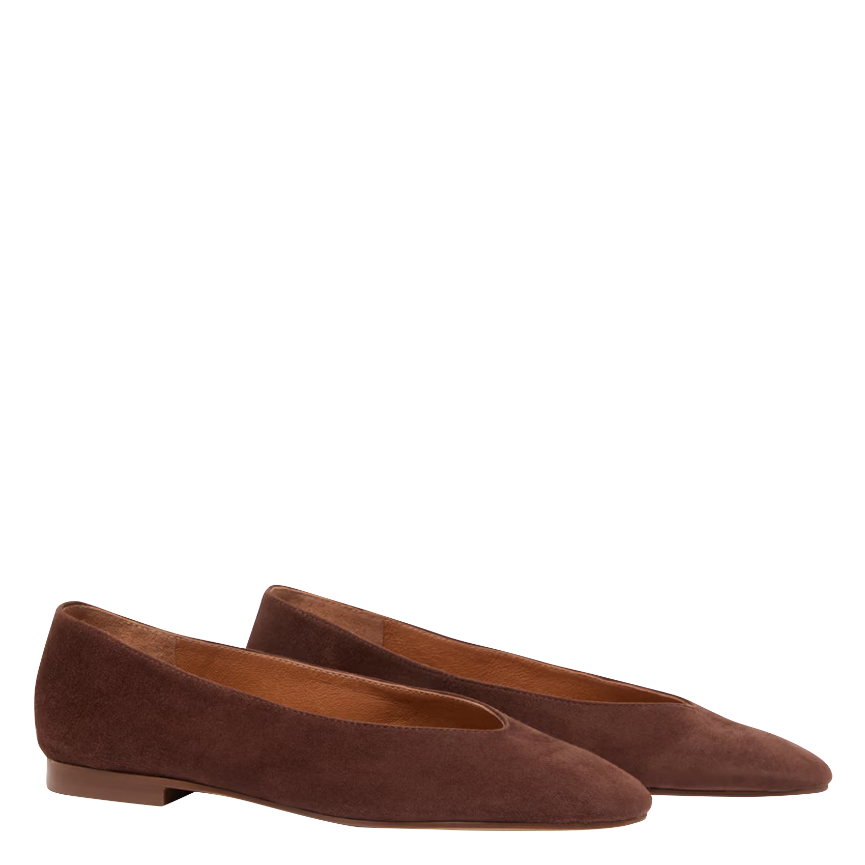 Ballerines en cuir velours dassus JONAK Marron
