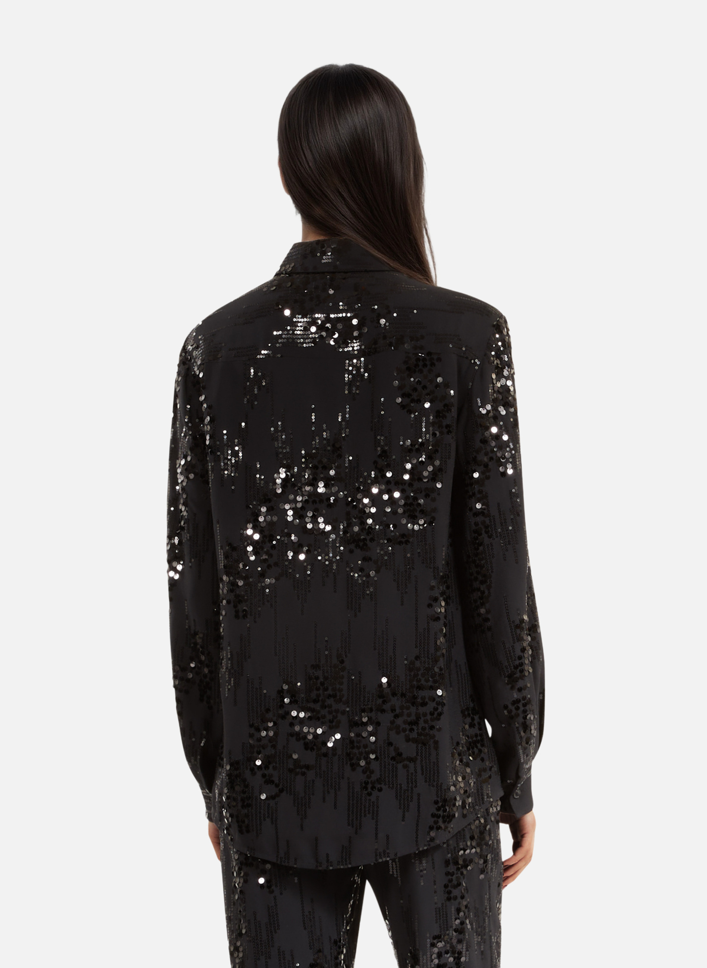 Chemise à sequins THE KOOPLES Noir