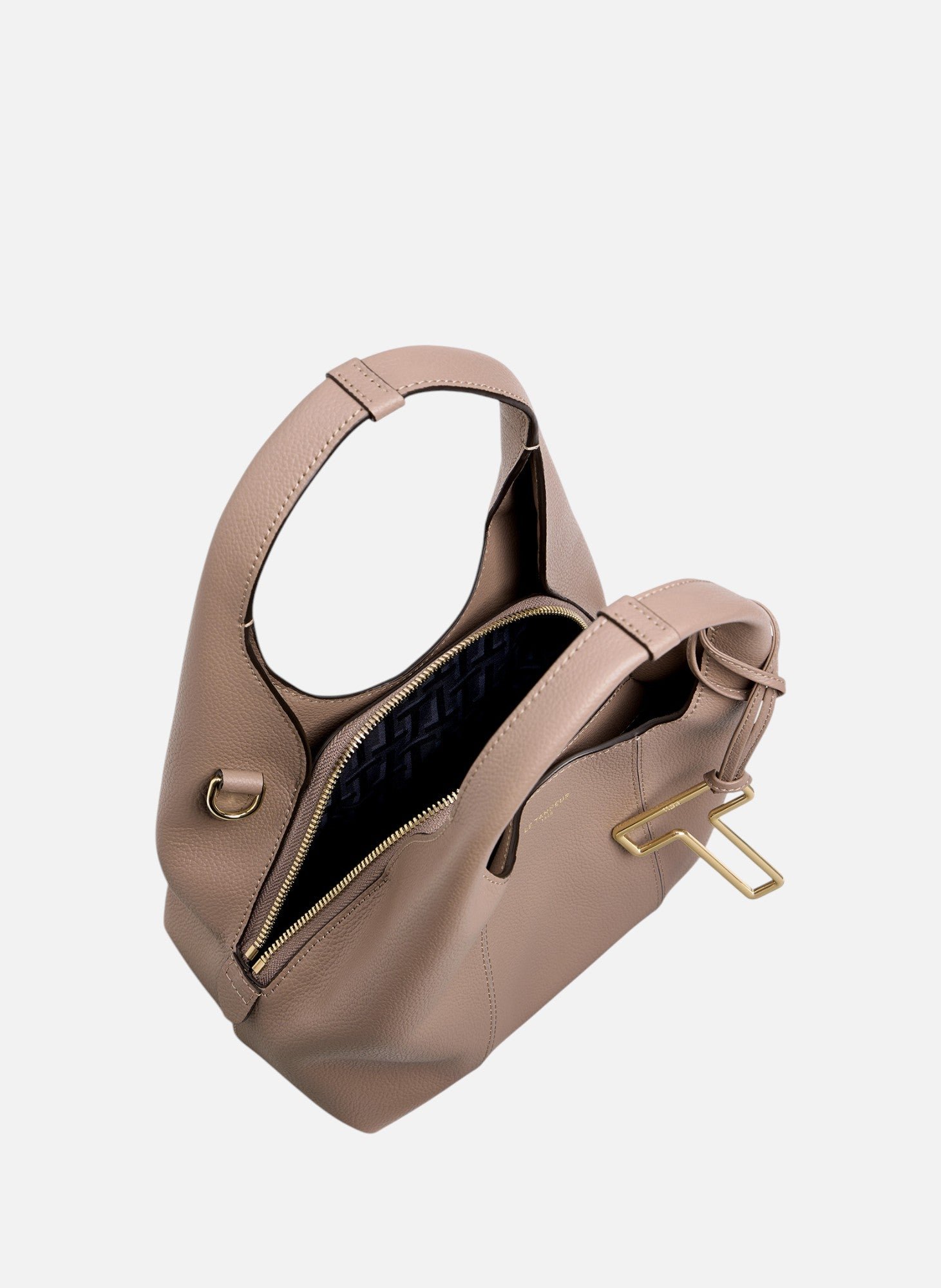 Petit sac à main juliette en cuir grainé LE TANNEUR Gris