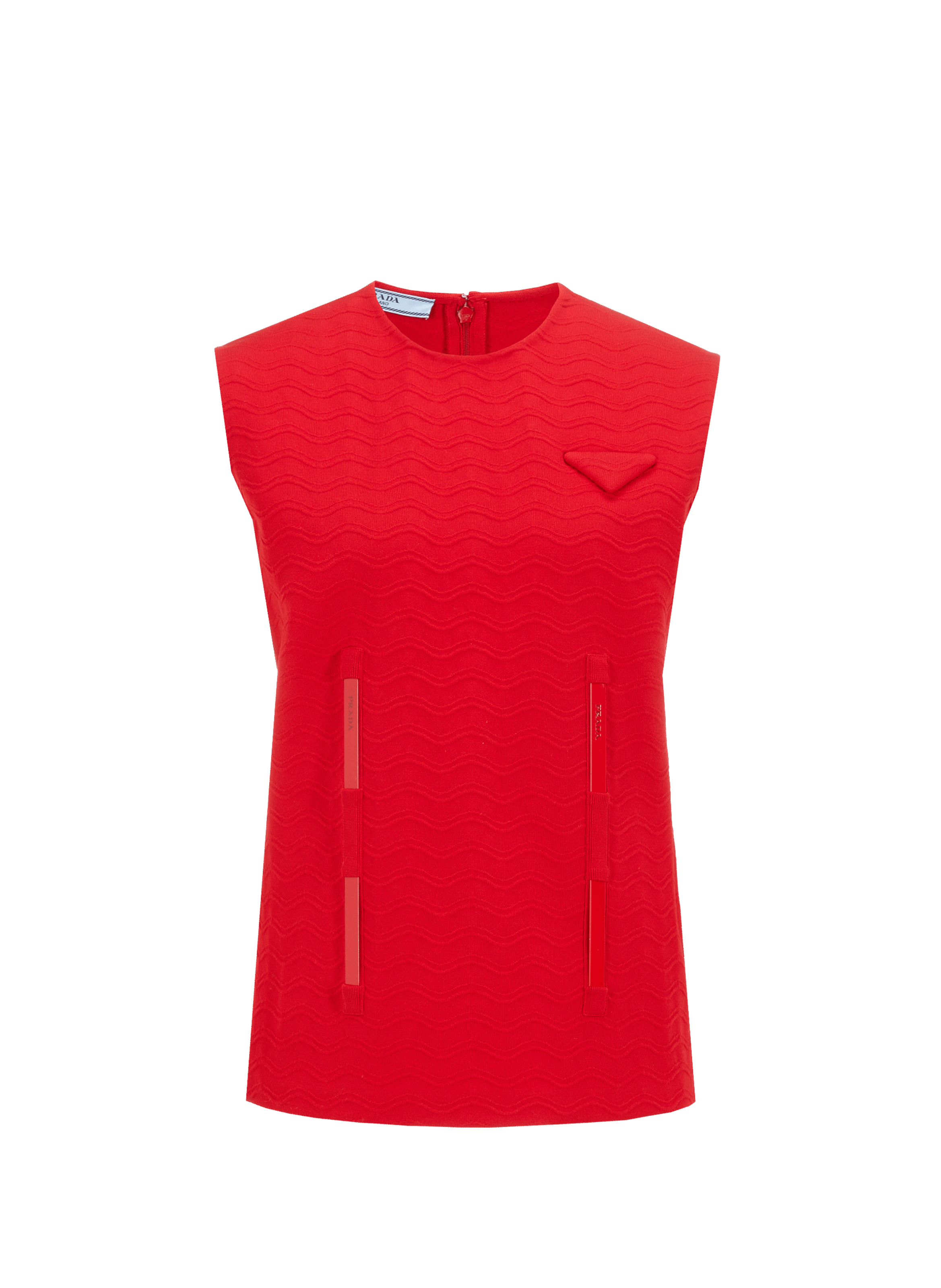 Wave jacquard top  PRADA Red