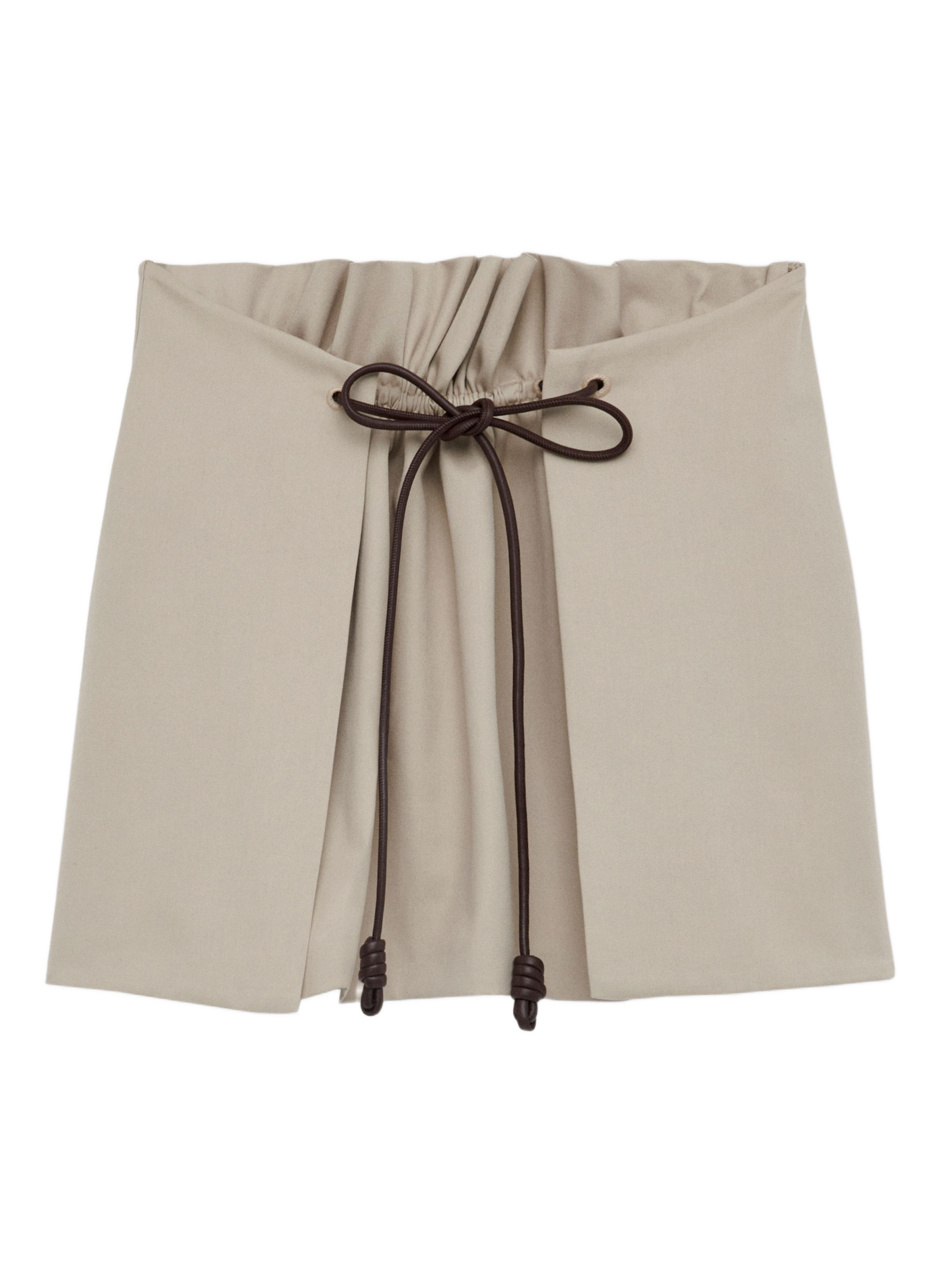 Mini skirt in cotton and silk LOEWE Beige