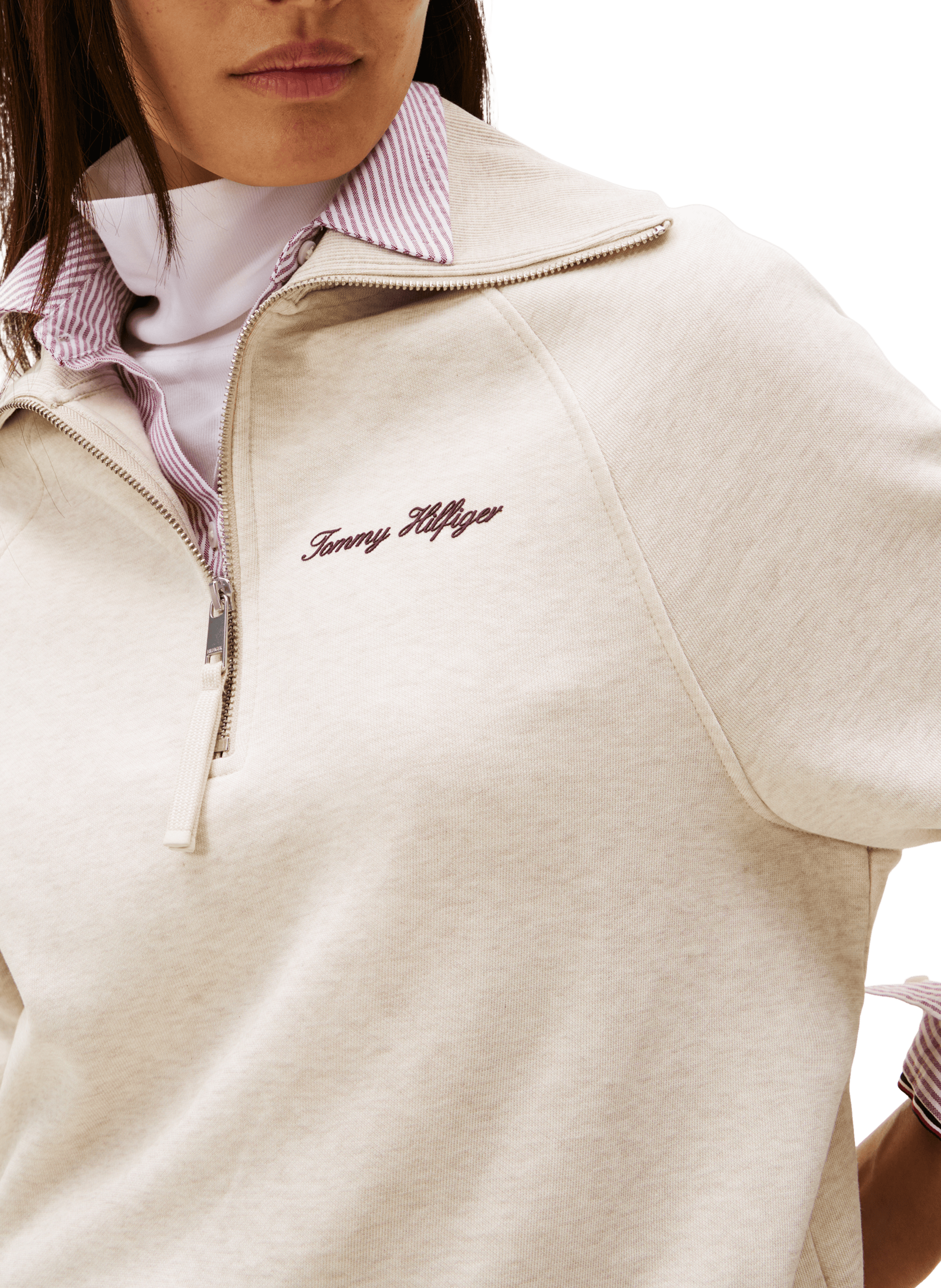 Cotton bomber jacket TOMMY HILFIGER Beige