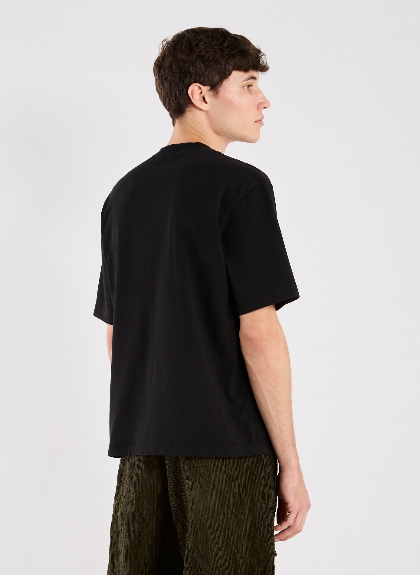 T-shirt en coton coupe droite STONE ISLAND Noir