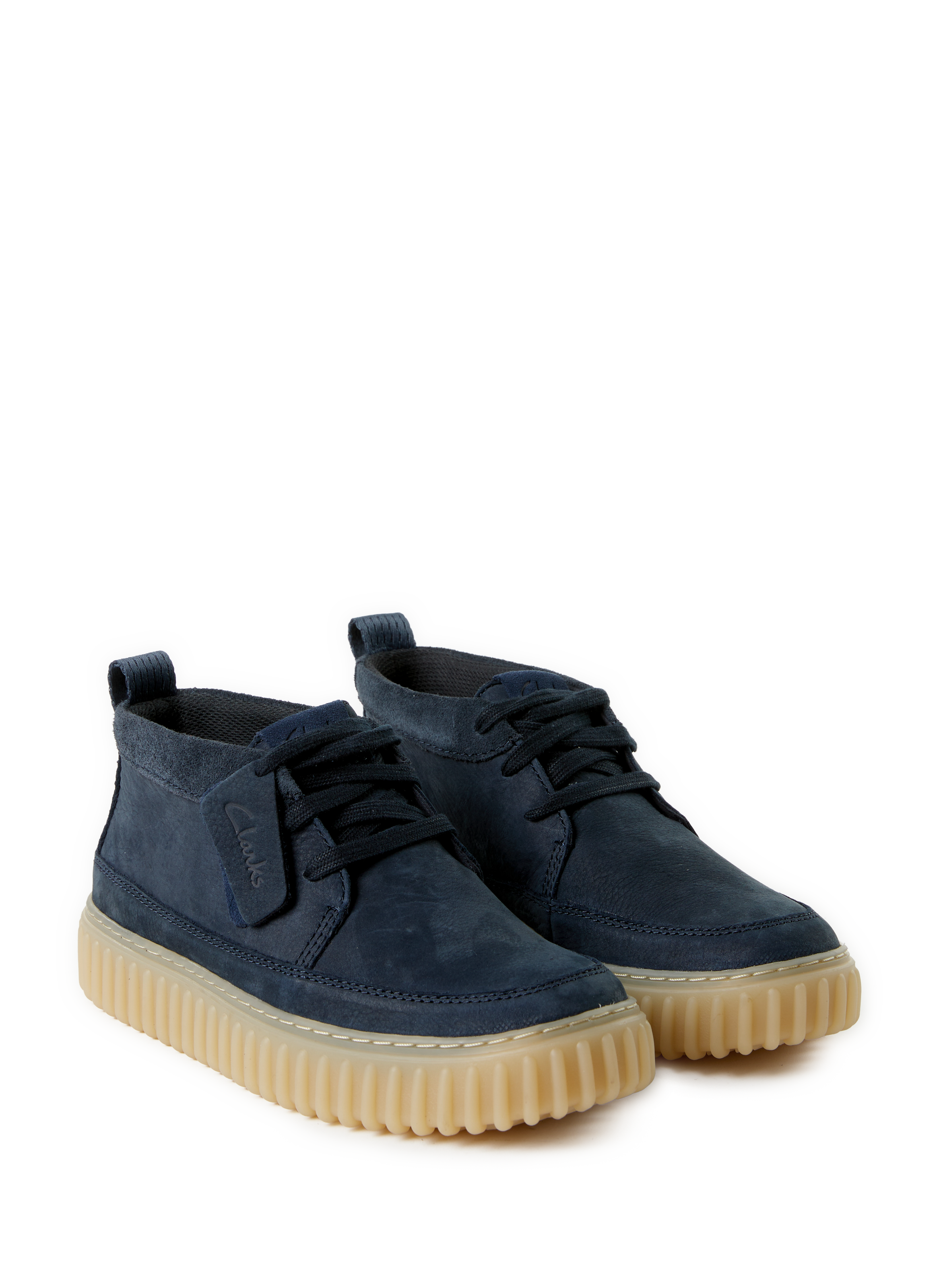 Leather sneakers CLARKS Blue