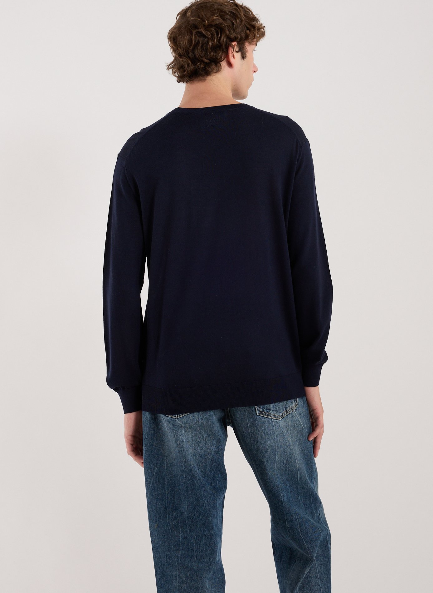 Pull à col rond en laine CLOSED Bleu