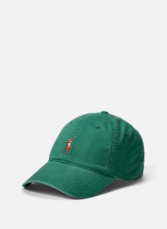 Cap with logo pattern Green by POLO RALPH LAUREN POLO RALPH LAUREN Cap with logo pattern Green