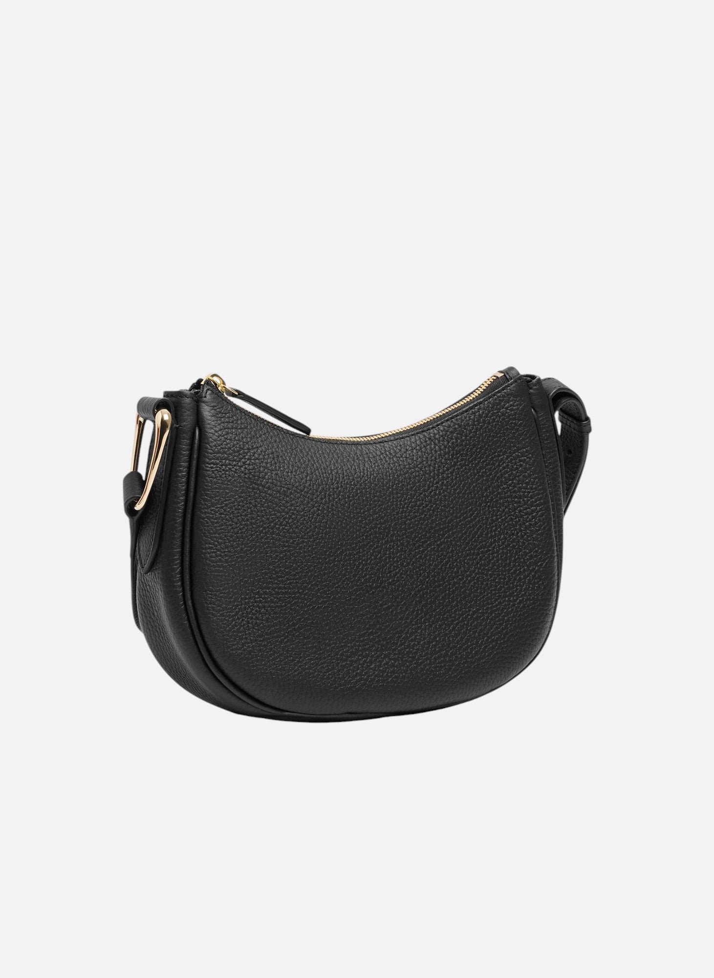 Petit sac bandoulière madeleine en cuir de taurillon grainé LE TANNEUR Noir