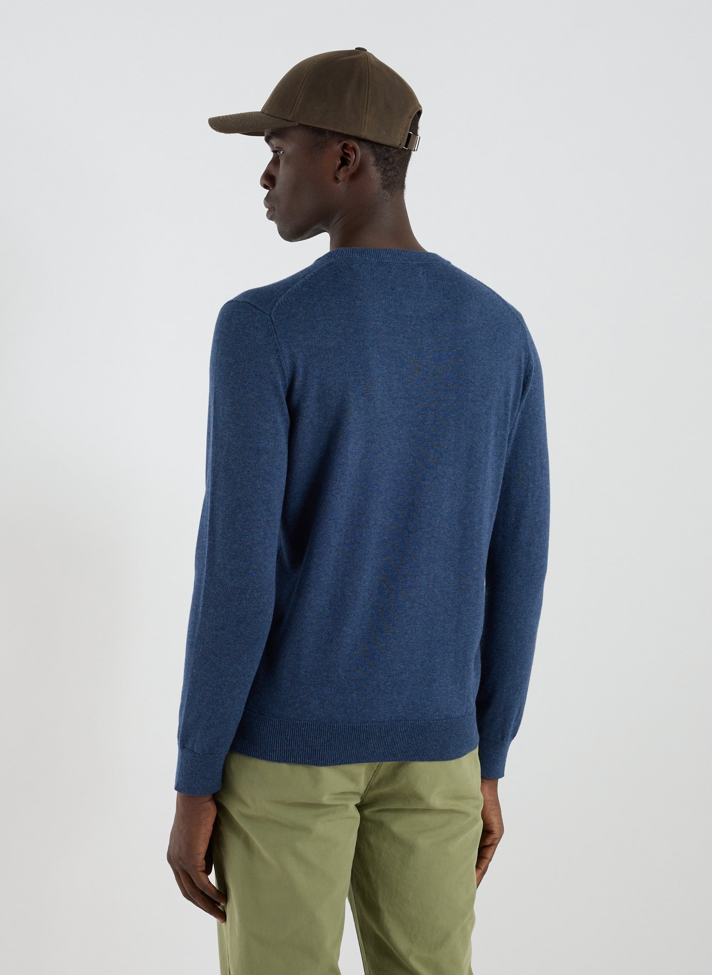 Pull col rond en coton GANT Bleu