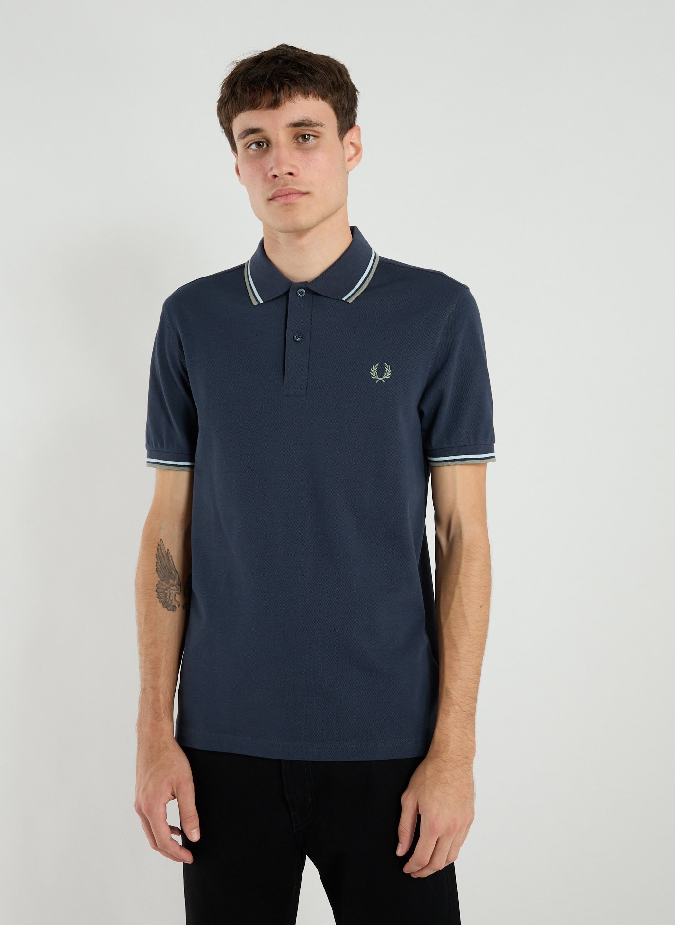 FRED PERRY Polo en coton piqué Bleu