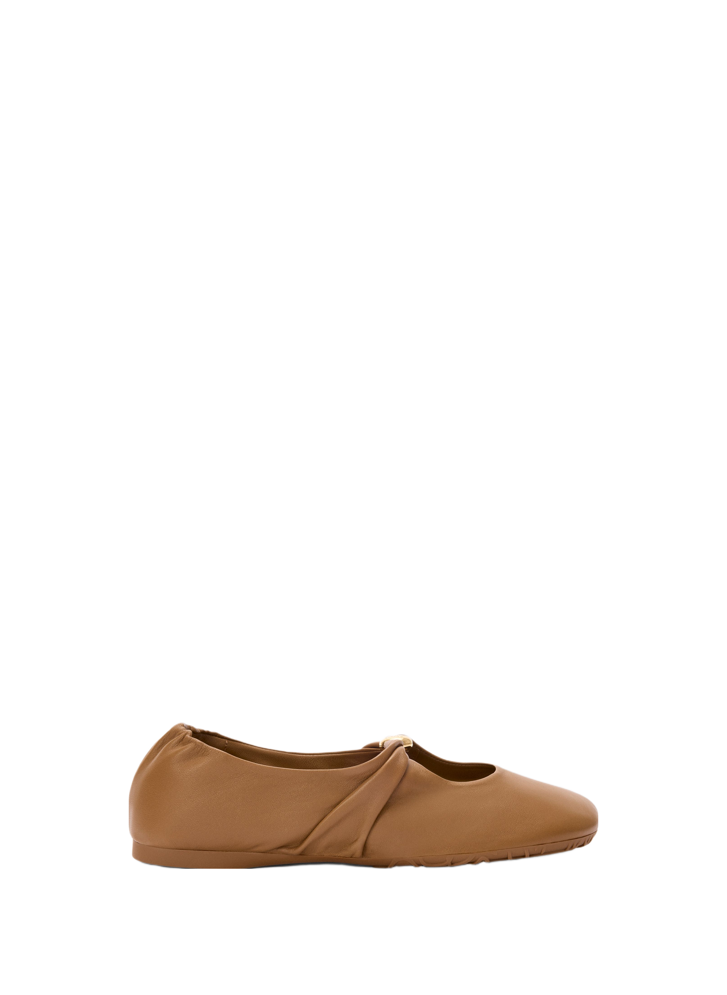 LOEWE Pebble Soft lamb nappa leather ballet flats Beige