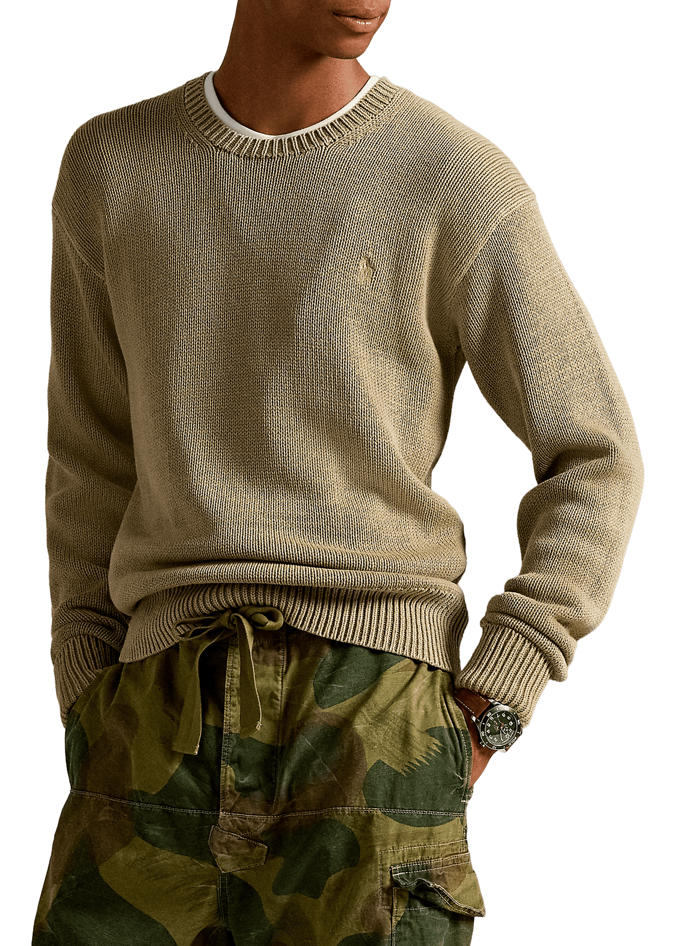 POLO RALPH LAUREN Cotton round neck Sweatshirt Beige