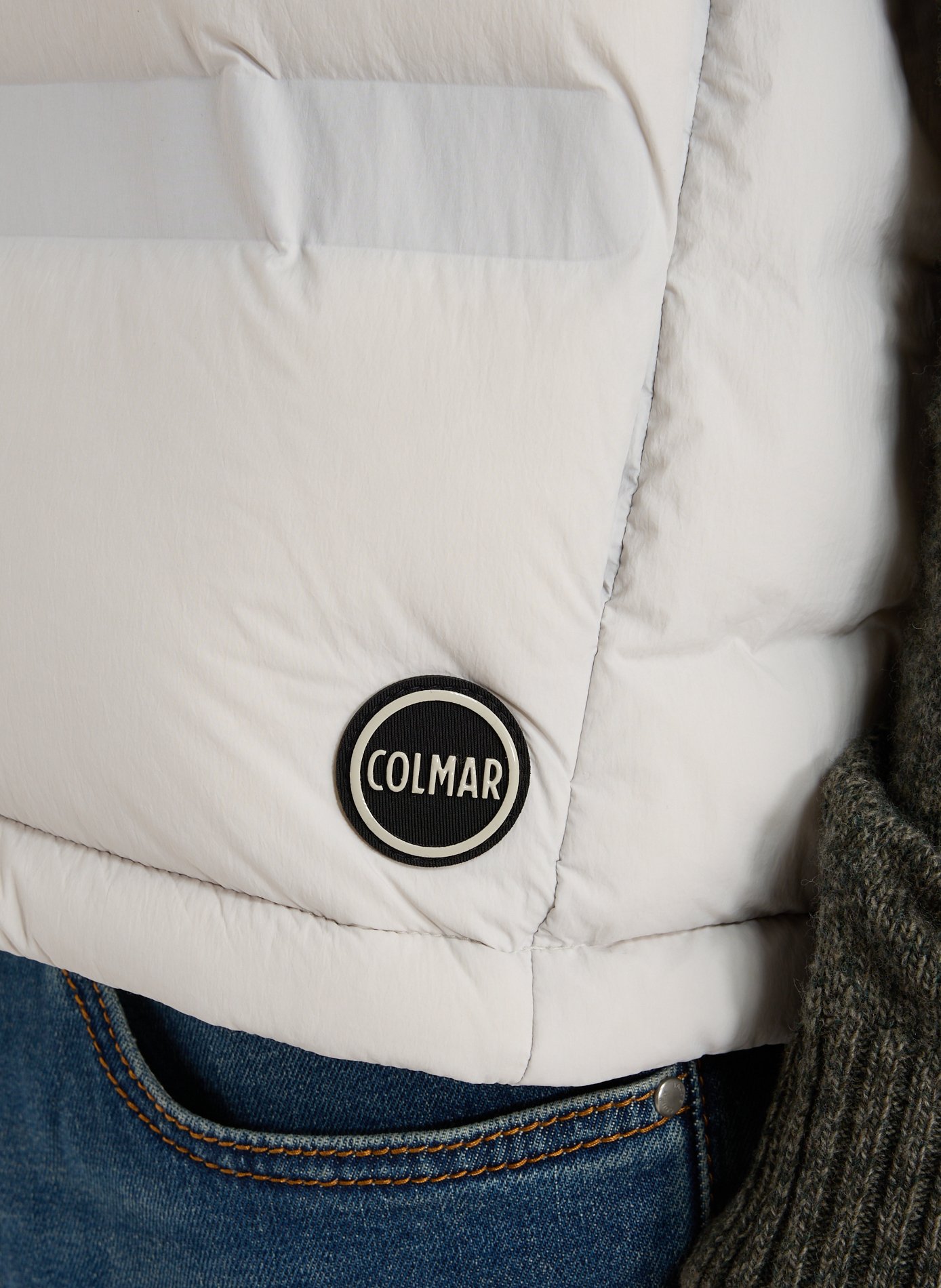 Quilted hooded sleeveless puffer jacket COLMAR Grey