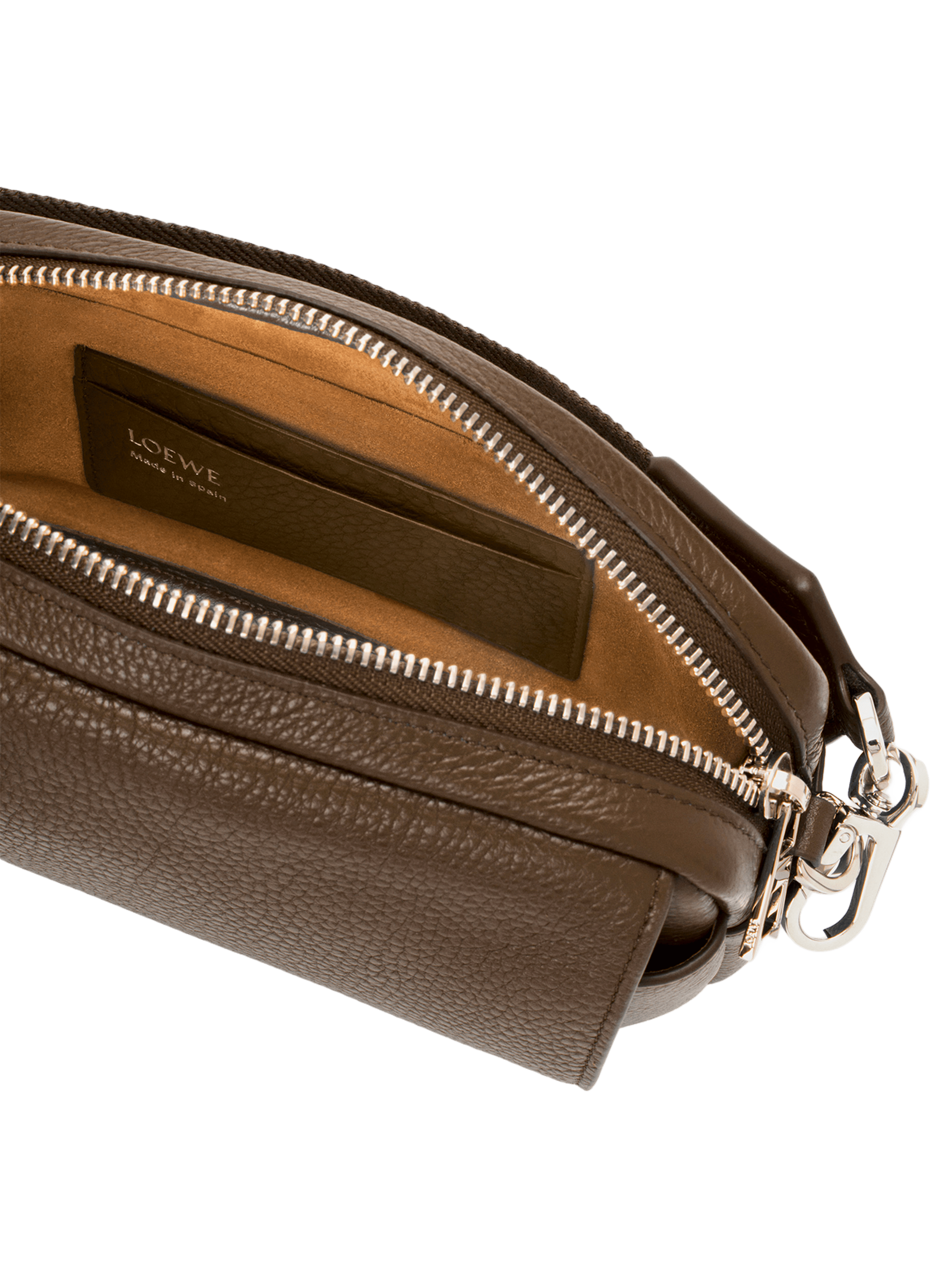 Small Pebble messenger bag in soft grained calf leather LOEWE Brown