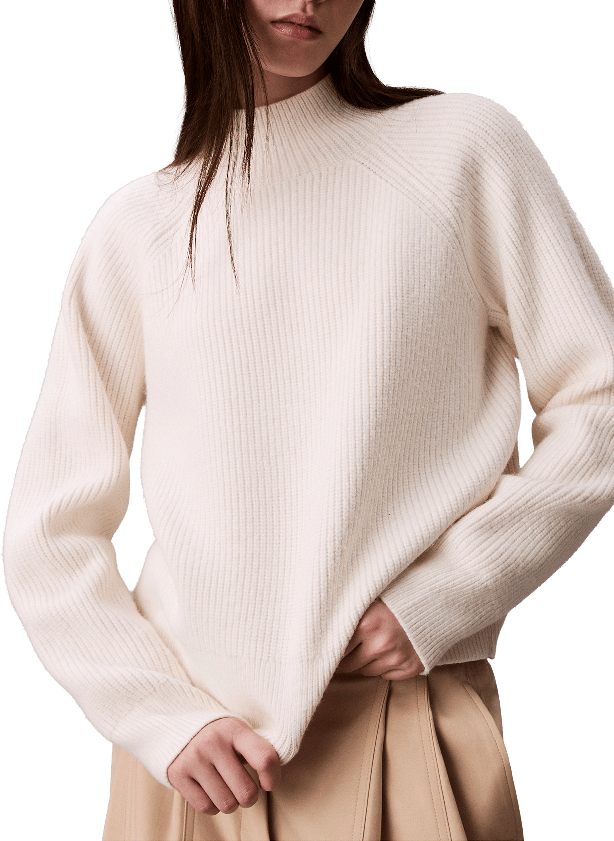 CALVIN KLEIN Turtleneck jumper White