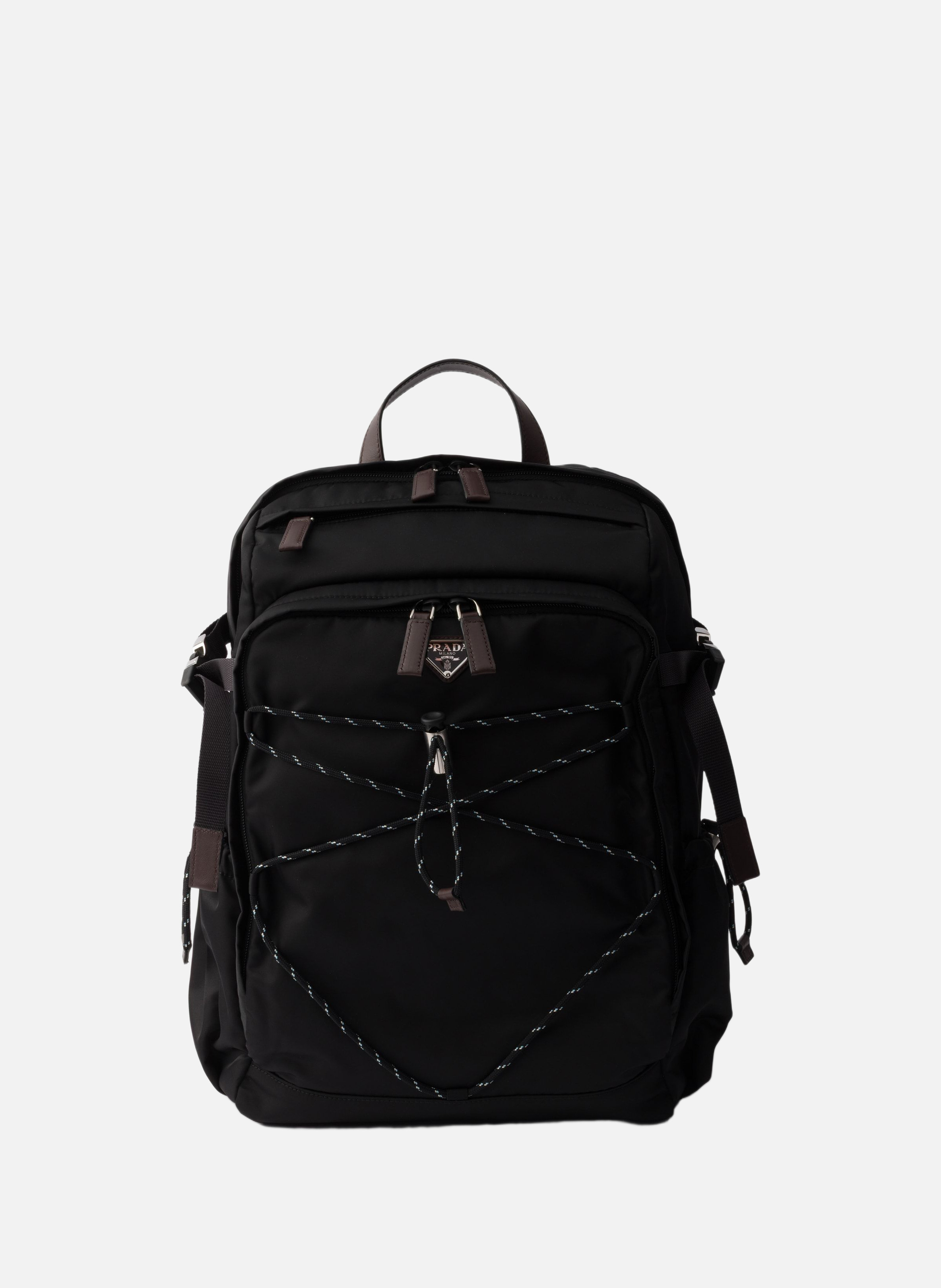 Sac à dos prada speedrock en re-nylon et cuir PRADA Noir