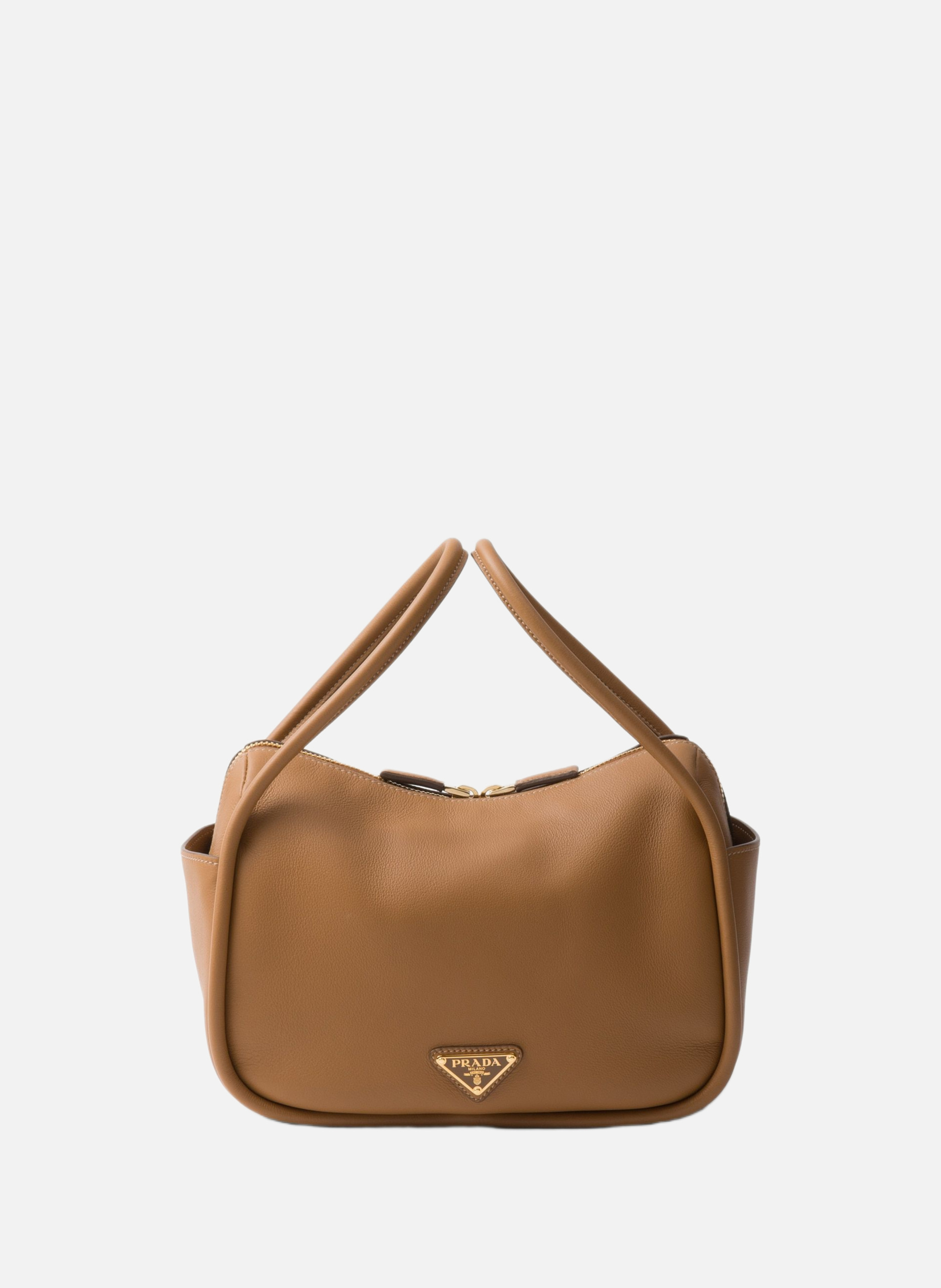 Sac à main prada darling en cuir PRADA Marron