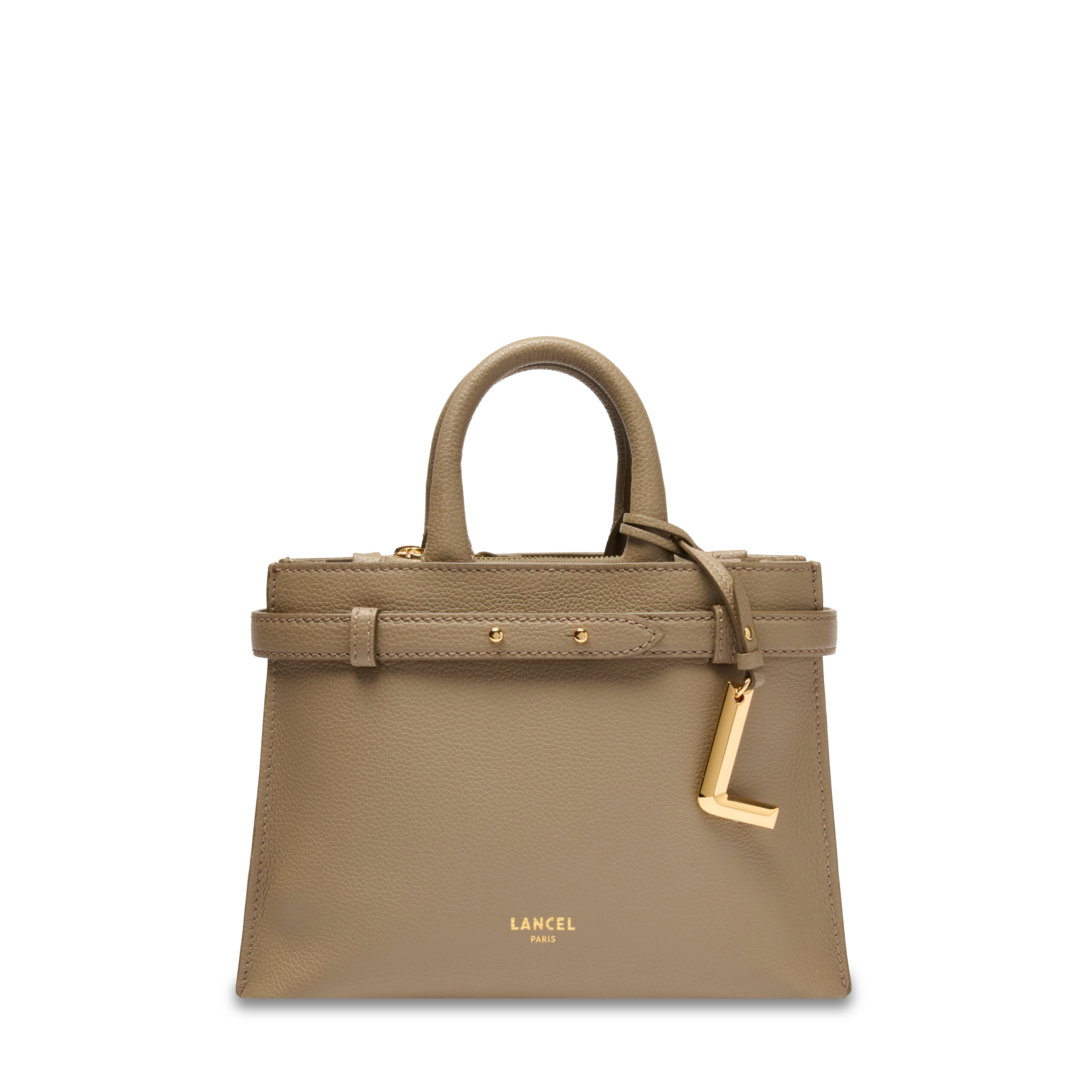 Sac carryall zippé s faubourg de lancel en cuir LANCEL Beige