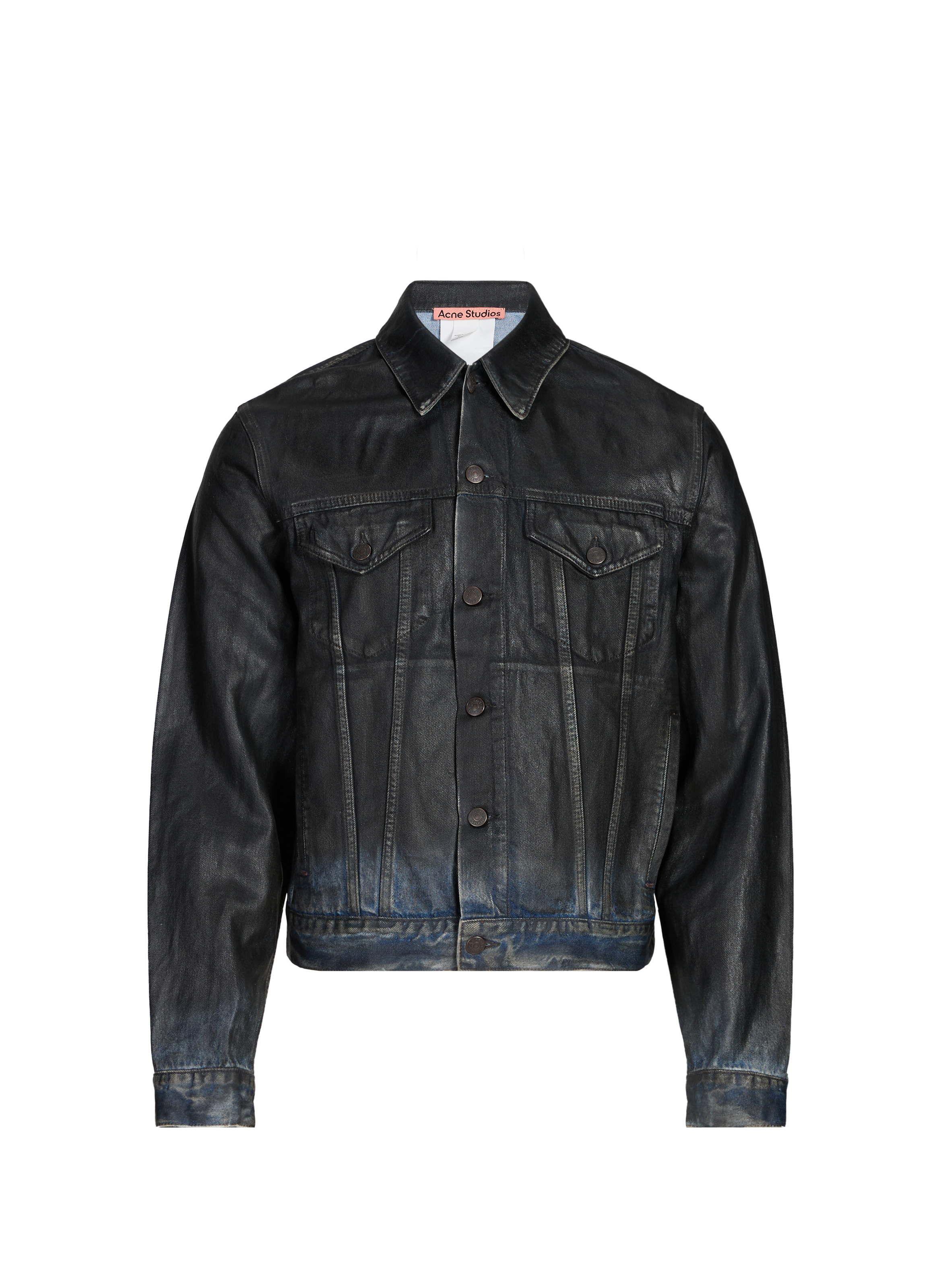 ACNE STUDIOS Veste court en denim de coton organique mélangé Noir