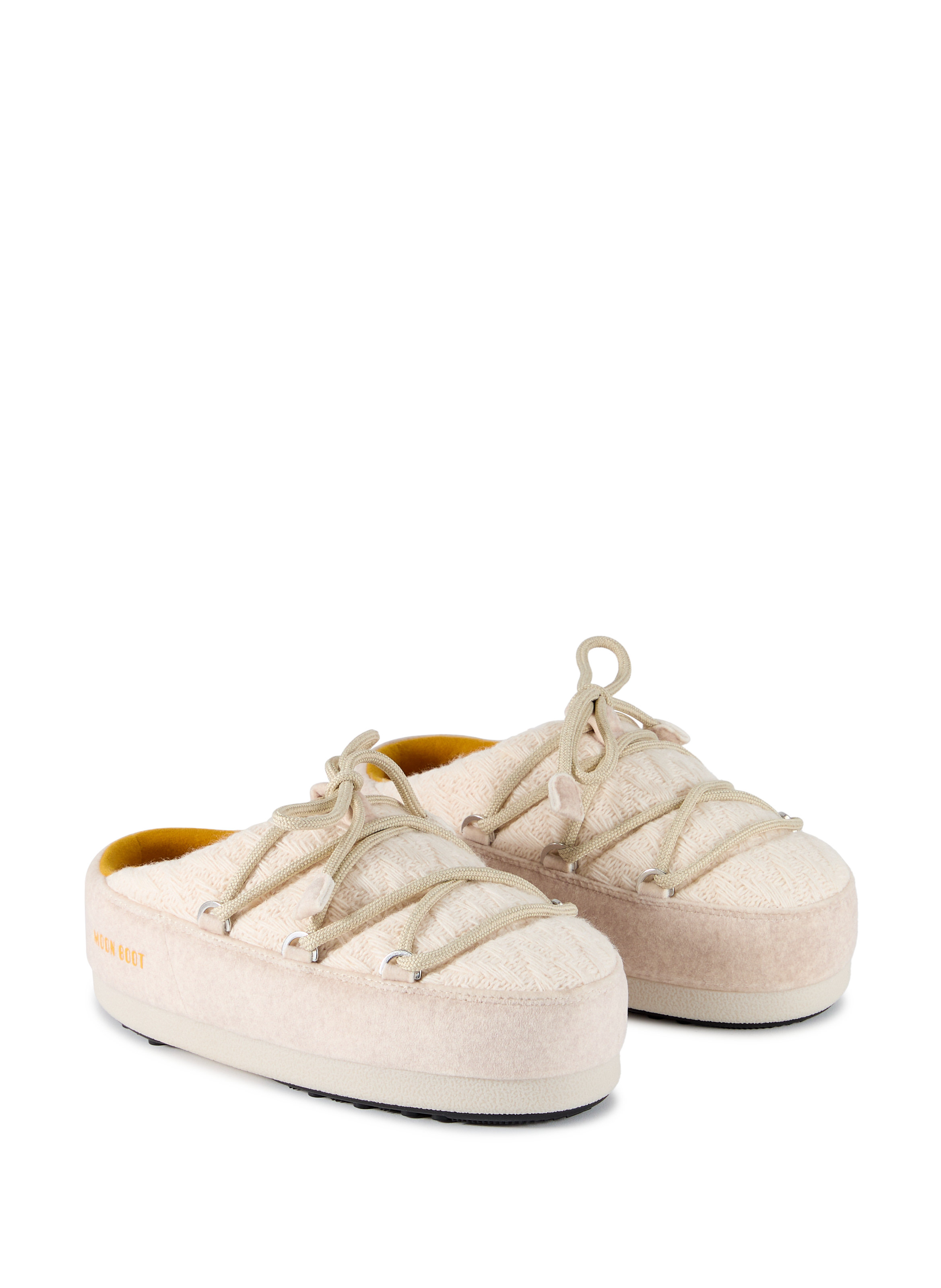 Knit lace-up mules MOON BOOT White