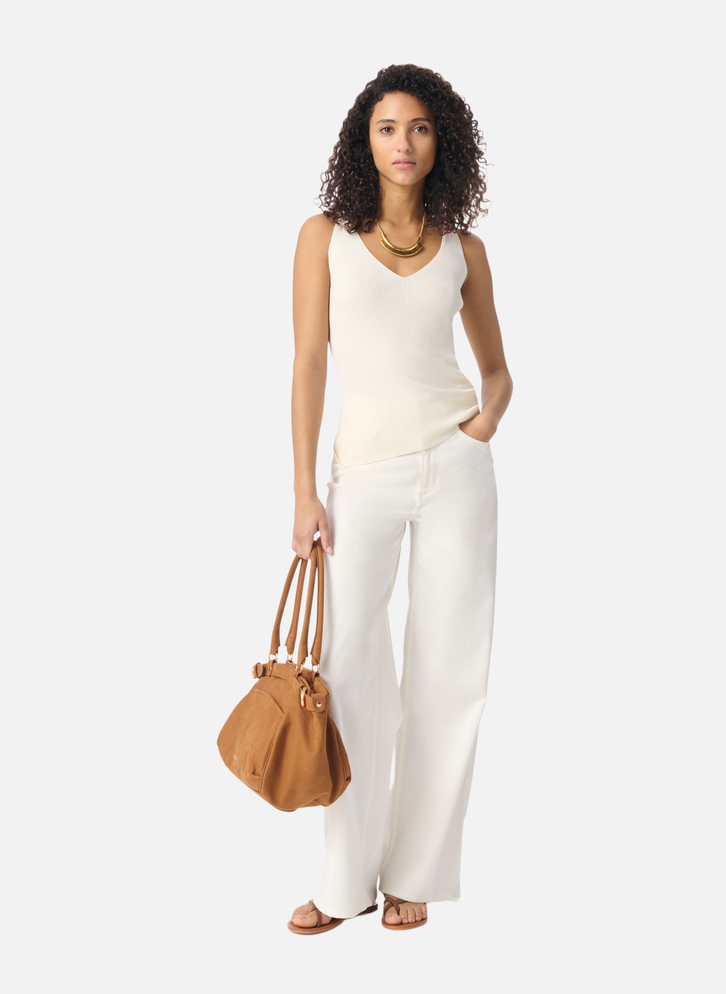 Top Sans Manche Ernice VANESSA BRUNO Blanc