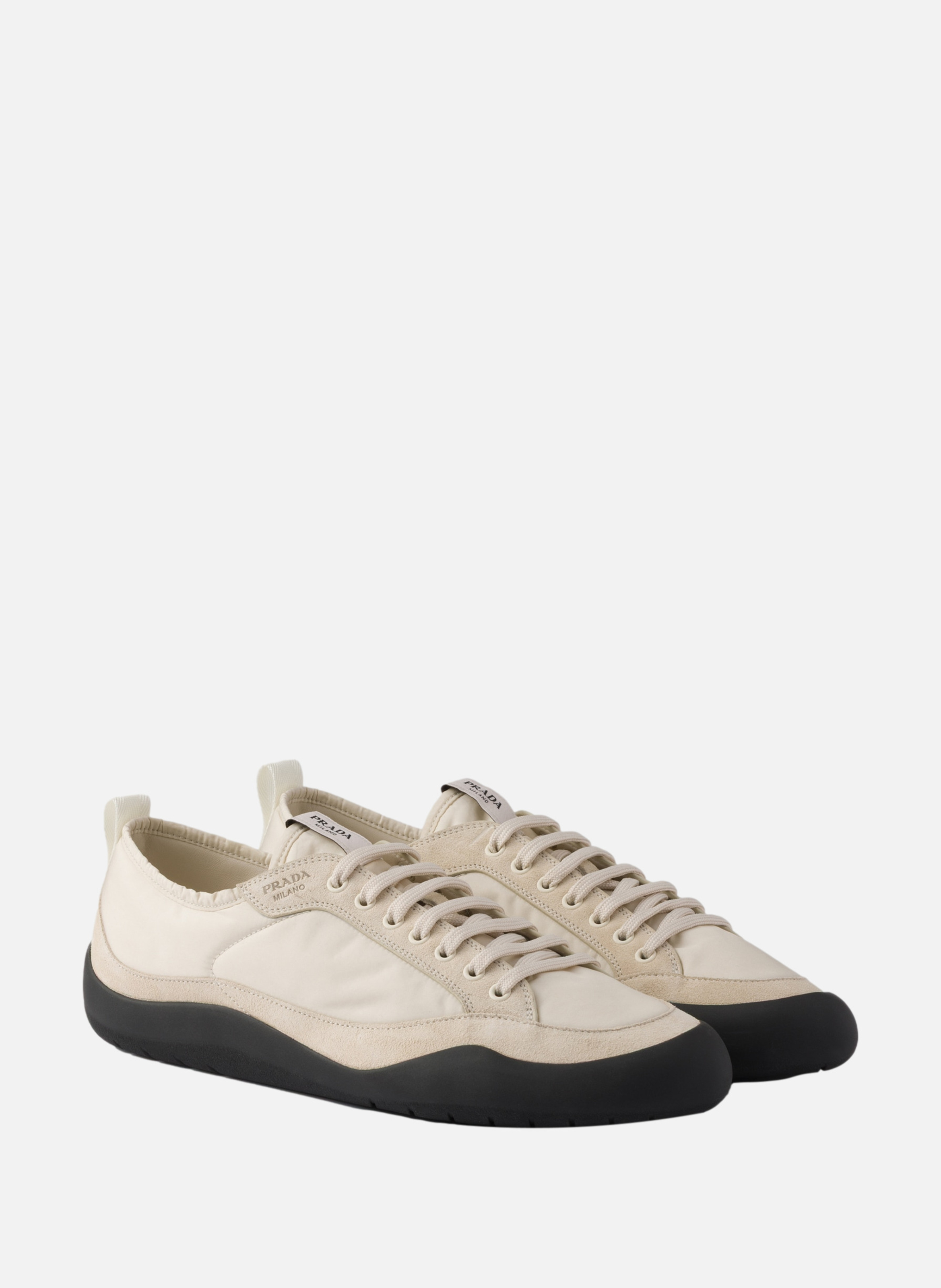 Sneakers speedrock en re-nylon et veau velours PRADA Beige