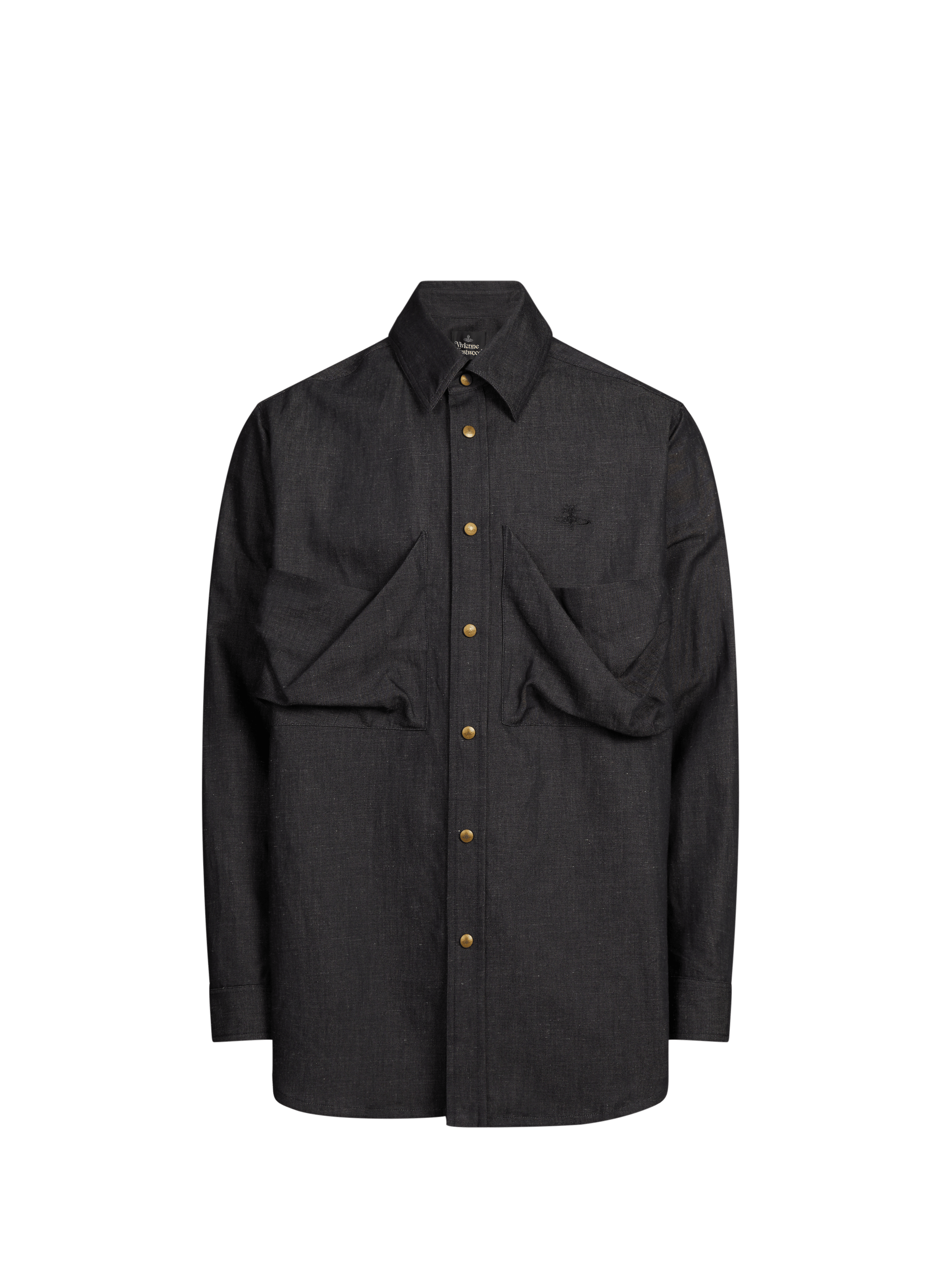 Achilles cotton and linen shirt VIVIENNE WESTWOOD Blue