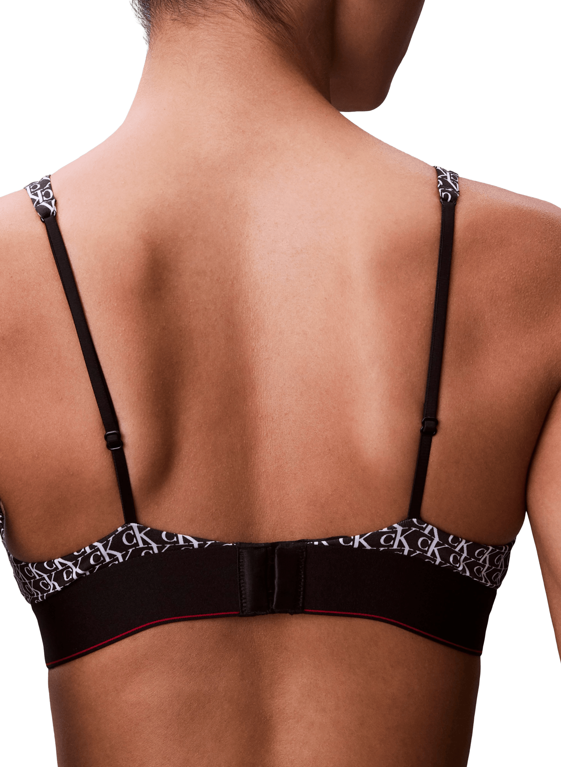 Brassière imprimée à logo CALVIN KLEIN Noir