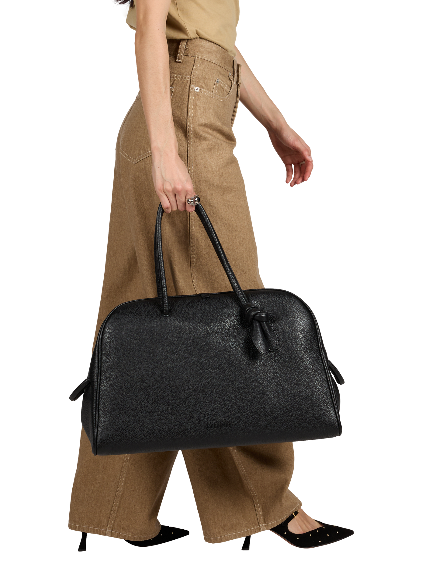 Sac Le grand Turismo en cuir JACQUEMUS Noir