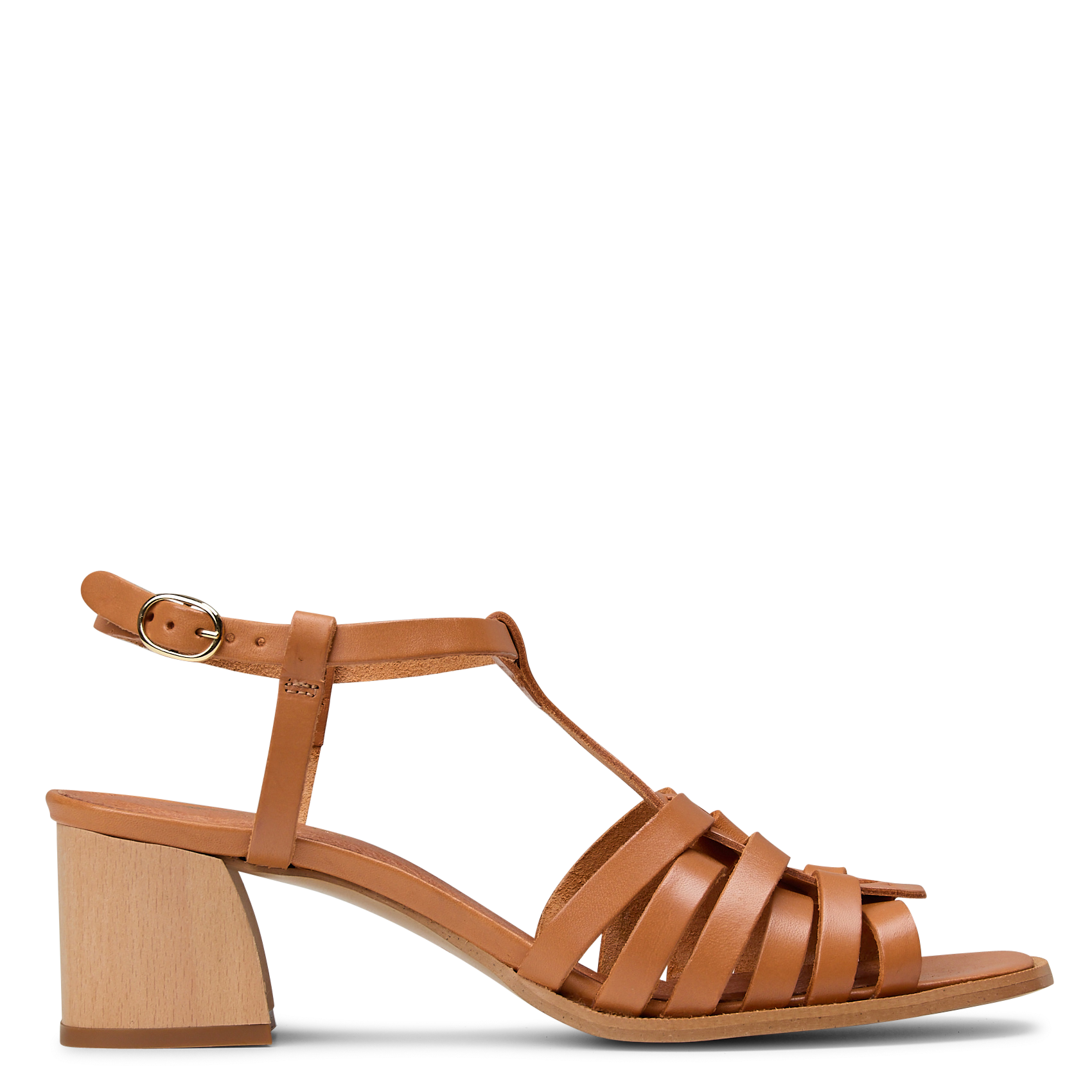 Sandales à talons en cuir sully MAISON 123 Beige