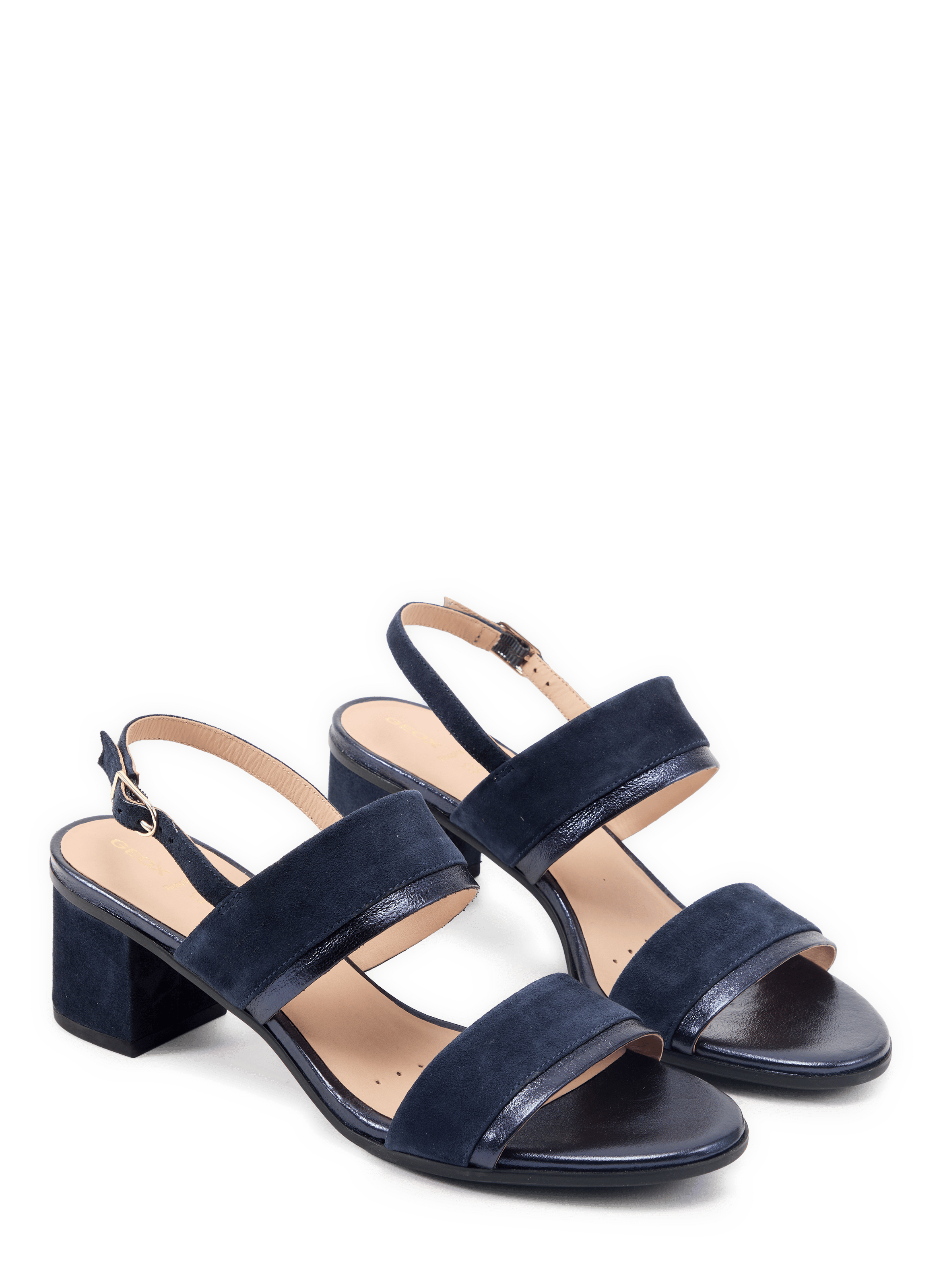 Sandales à talons Aurely en daim GEOX Bleu