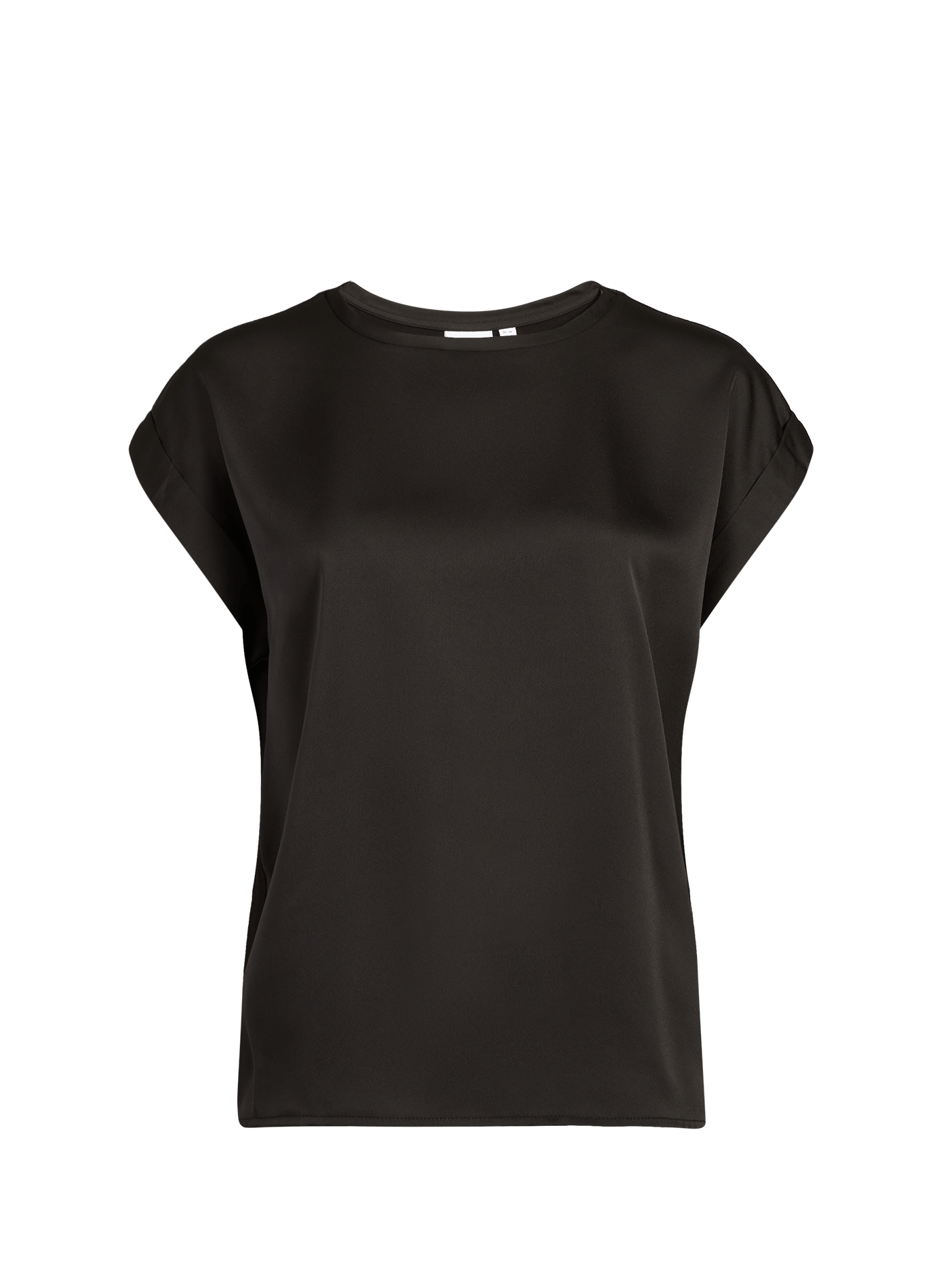 Tee-shirt fluide satiné uni VILA Noir