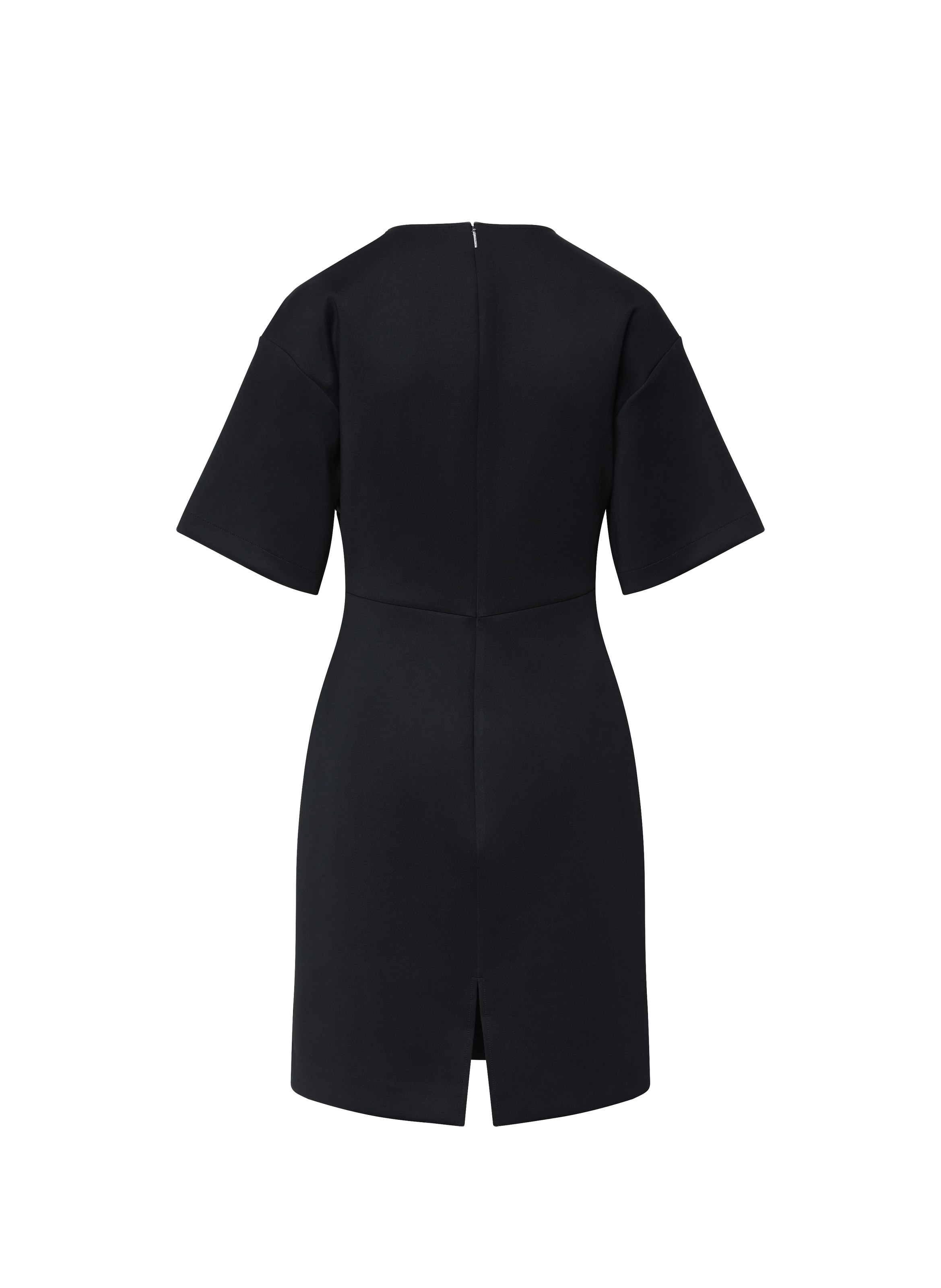 Robe midi cintrée à manches courtes CALVIN KLEIN Noir