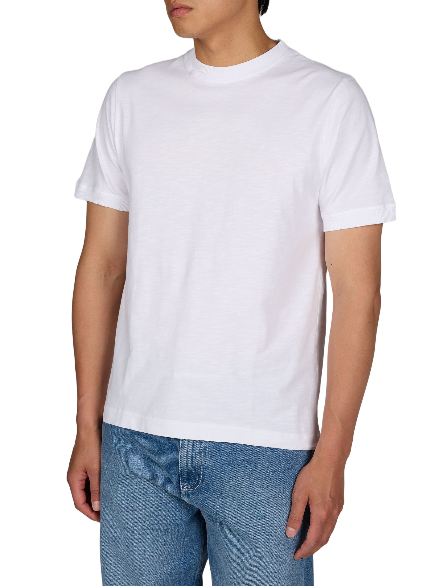 T-shirt uni à col rond en coton LAFAURIE Blanc