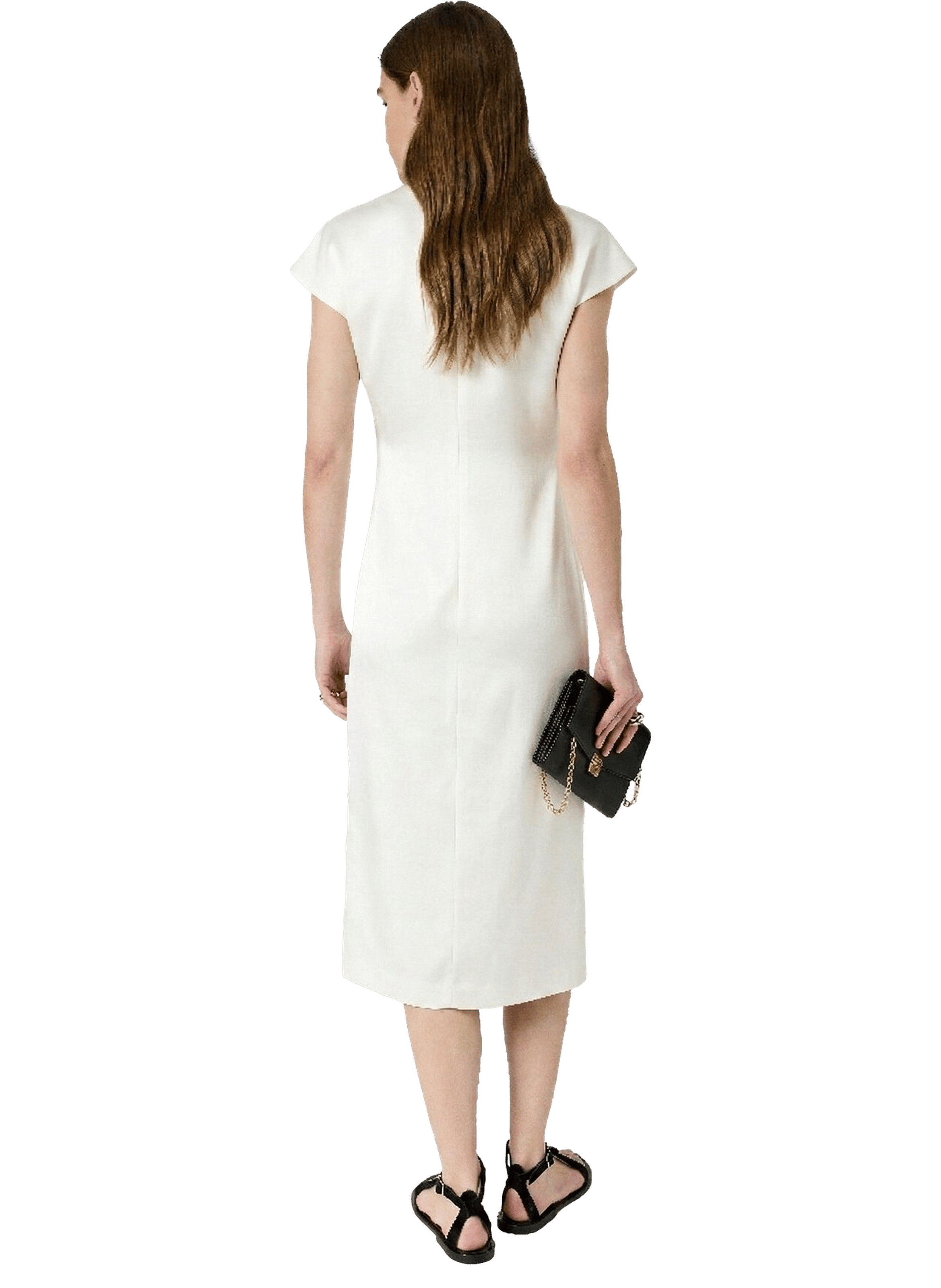 Robe satinée drapée - rialya GERARD DAREL Beige